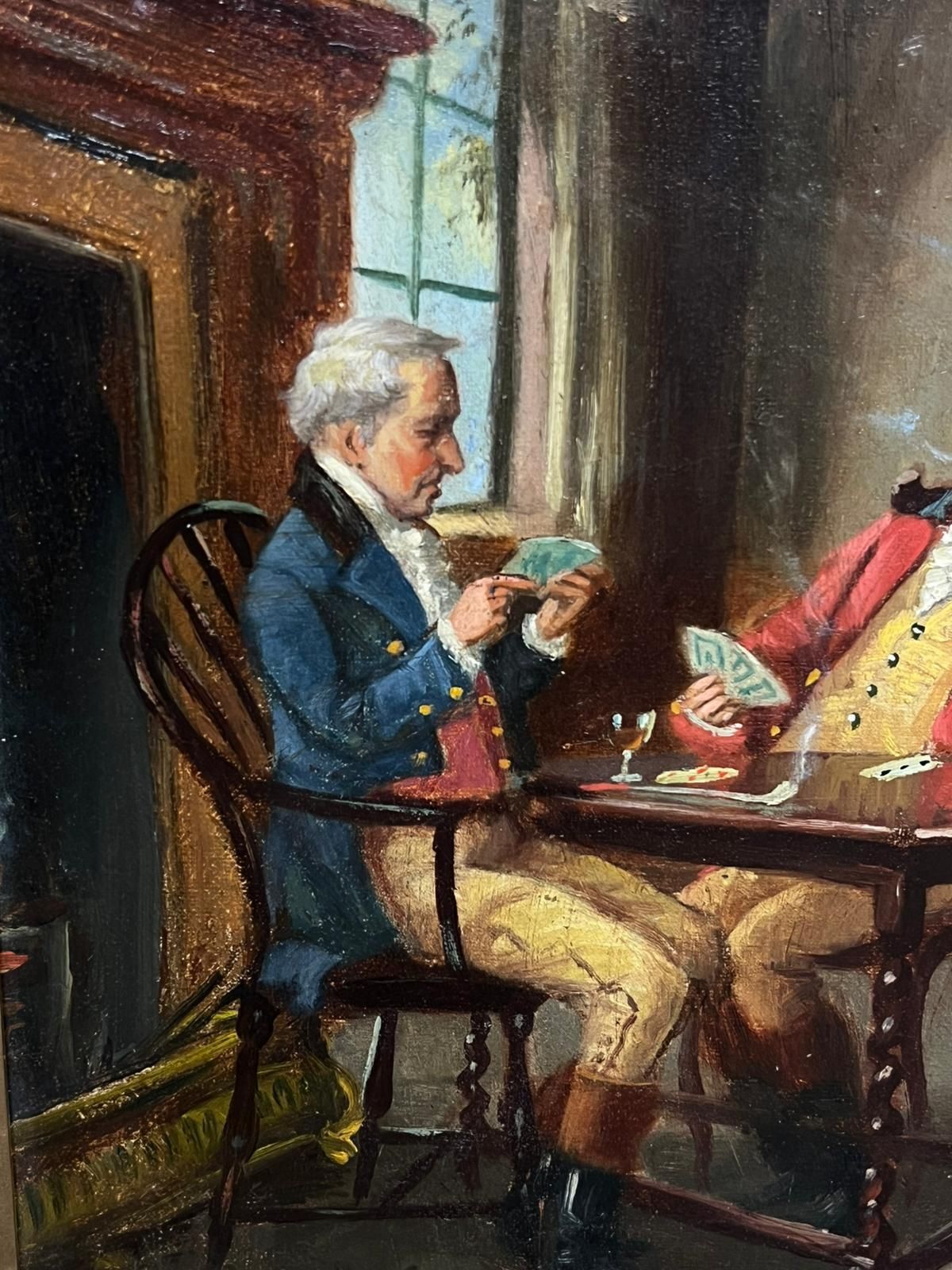 Alexander Austen (1859 1924)card Game In The Parlour Charming Victorian Genre Interior Scene Oil Painting photo Art