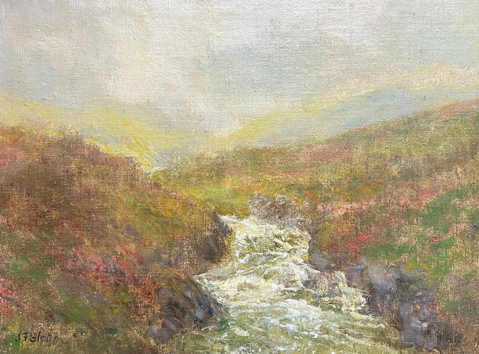 John Falconer Slater (1857 1937)flowing Stream Through Valley Misty Highlands Oil Painting Respected Artist photo furniture