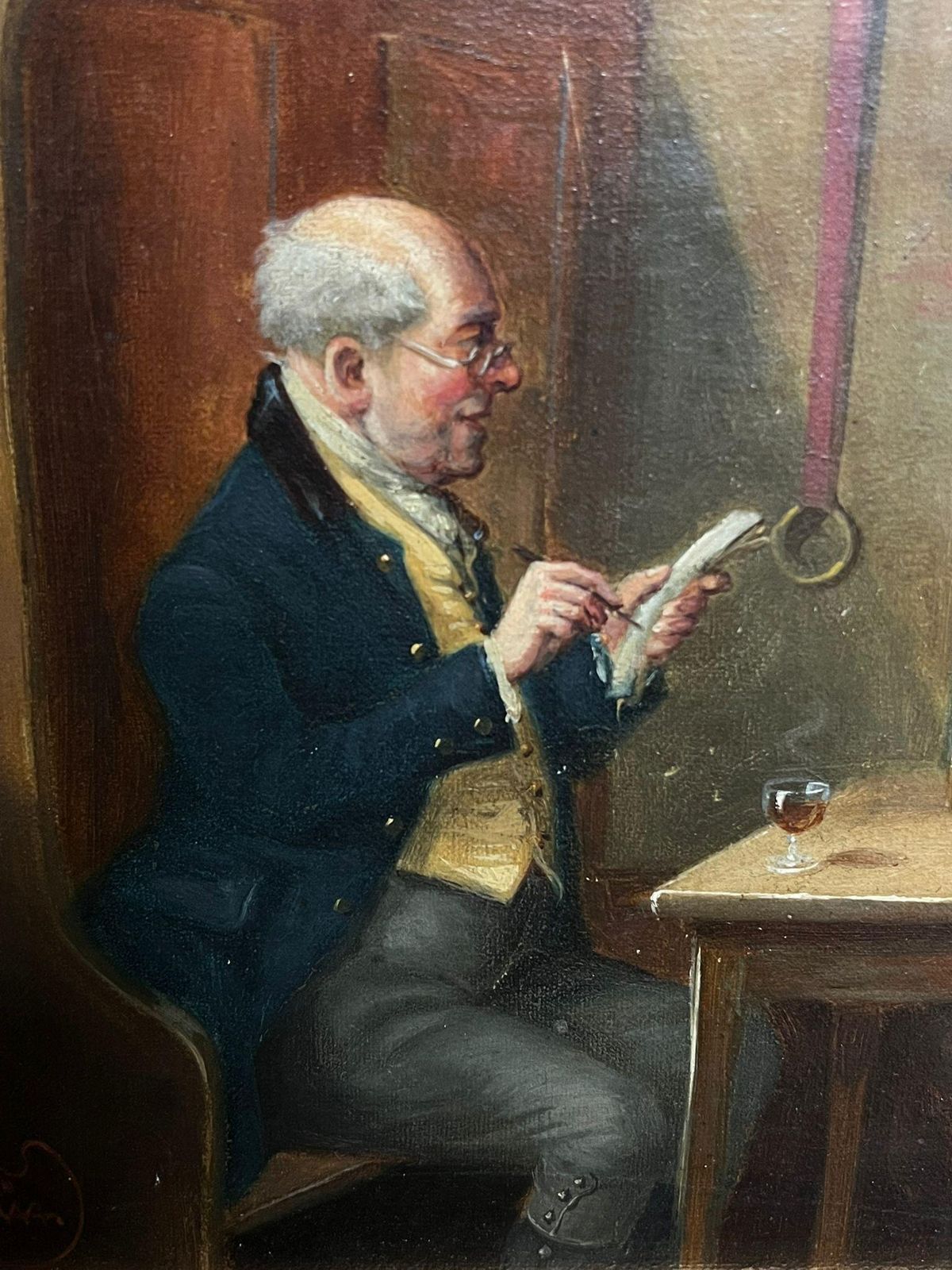 Alexander Austen (1859 1924)victorian Tavern Scene Three Gentlemen In Conversation Over Drinks Oil Painting photo vintage