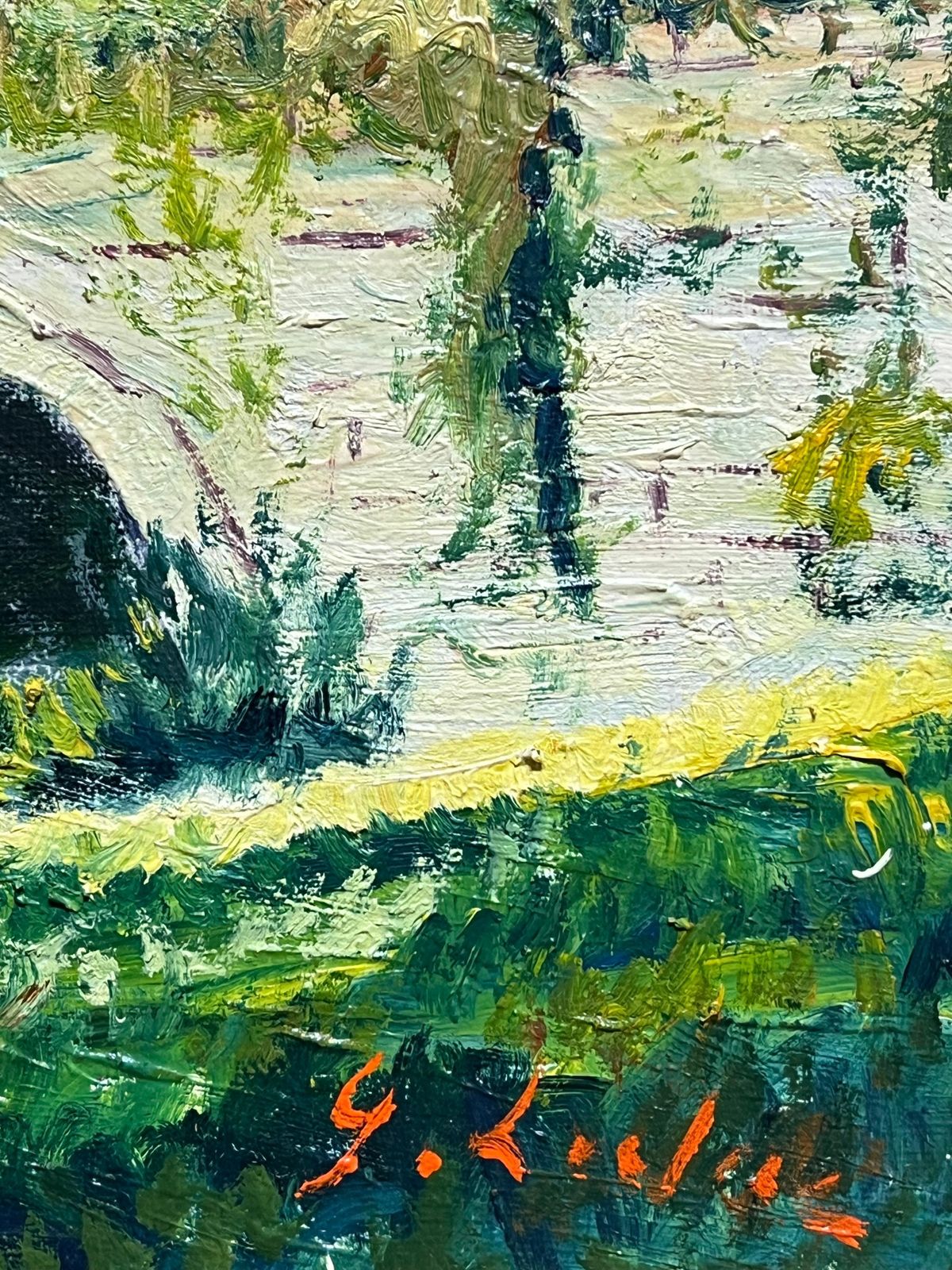 photo furniture French Schooltranquil Normandy River Seine Landscape At Vernon Near Giverny Impressionist Oil1991