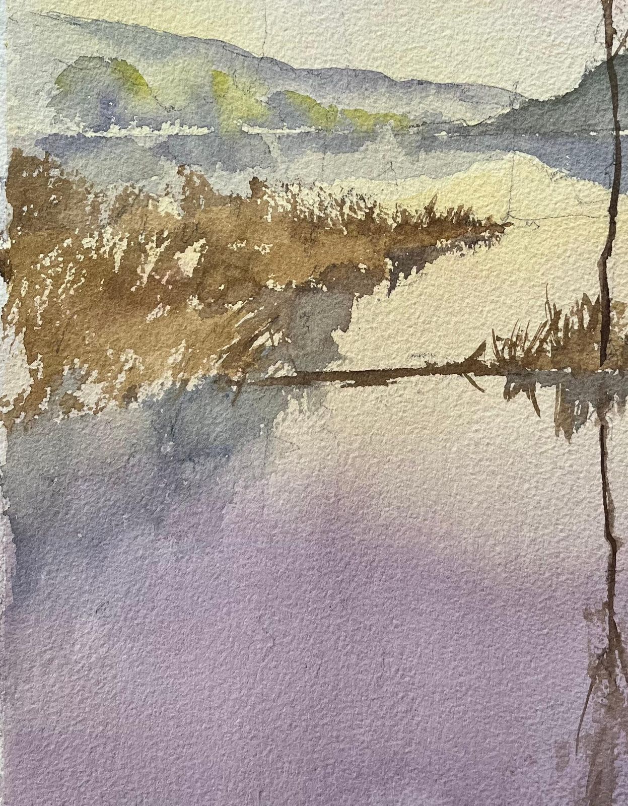Anthony Averybritish Impressionist Watercolor Of A Tranquil Lakeside Scene At Sunset photo Art