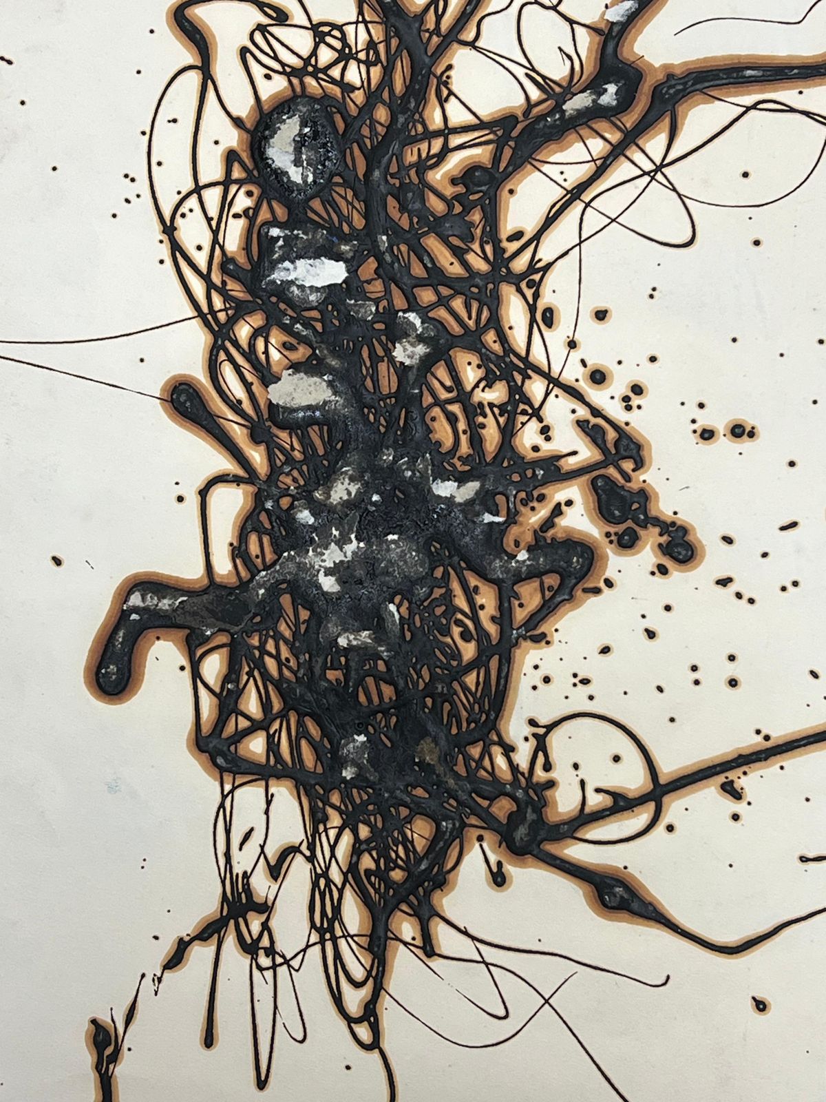 Claude Lagoucheoriginal 1970's French Abstract Composition With Thick Organic Linesc. 1970's photo Art