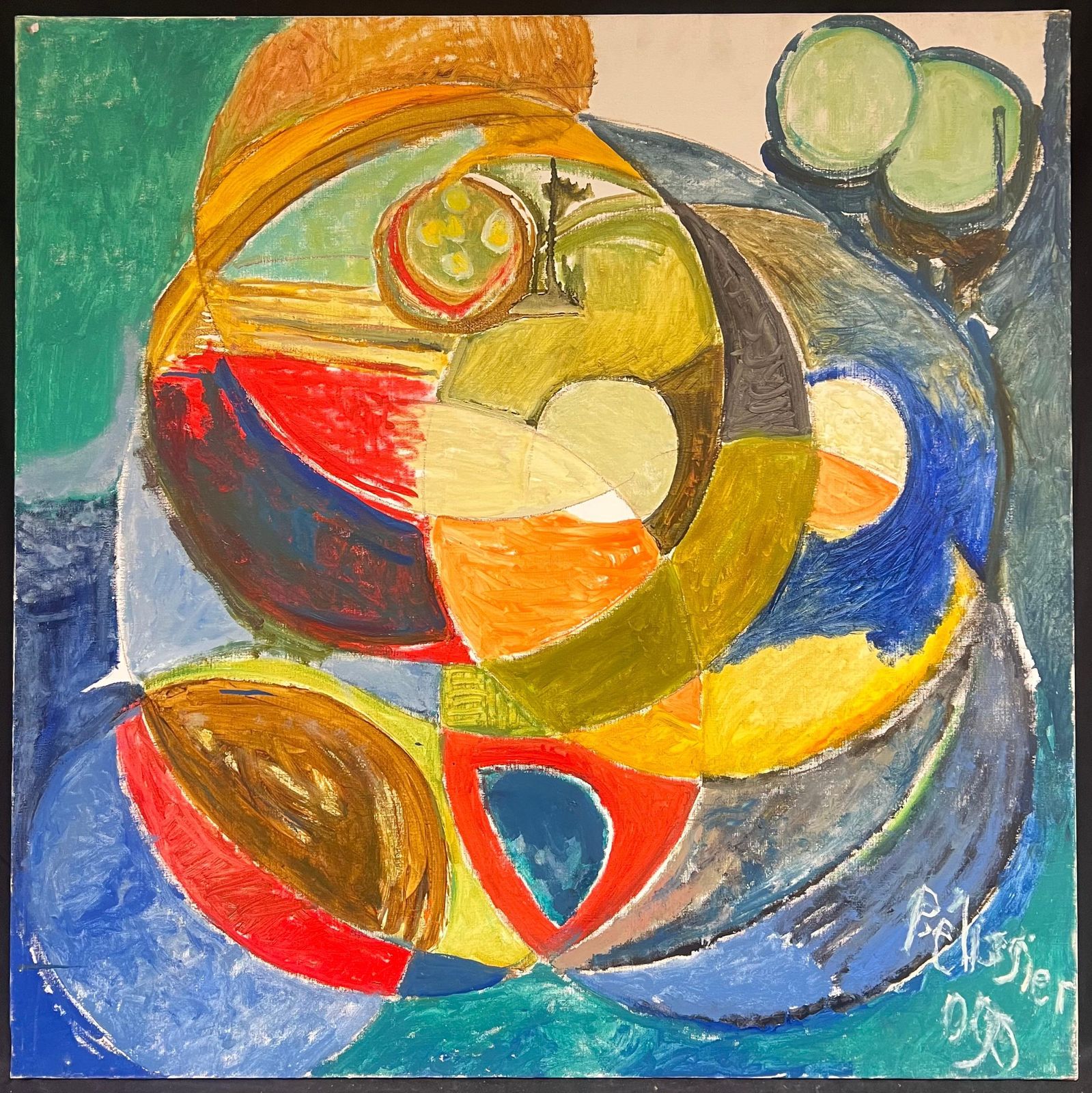Gilbert Pelissierfrench 20th Century Vibrant Geometric Abstraction Bold Colors And Dynamic Shape photo furniture