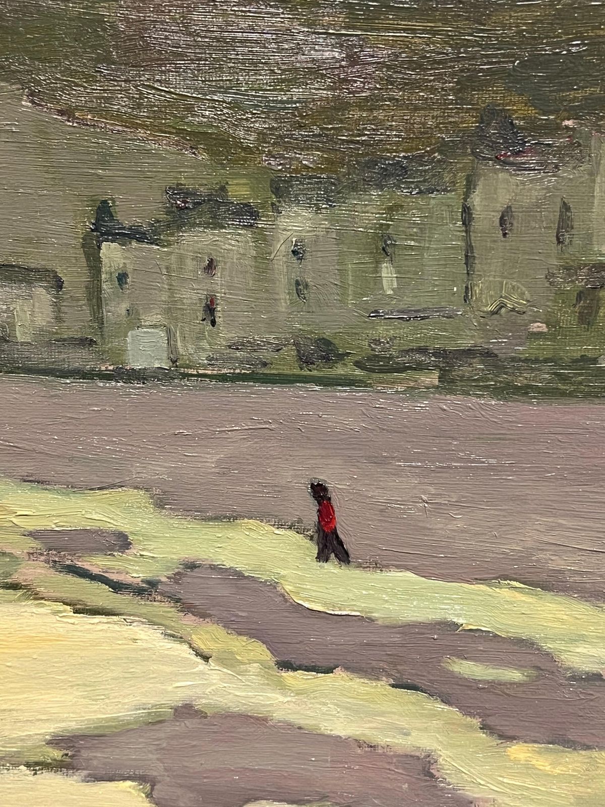 Guy Pichonwindy Shoreline French Coastal Scene With Cliffs & Green Rolling Waves Normandy1991 photo Art