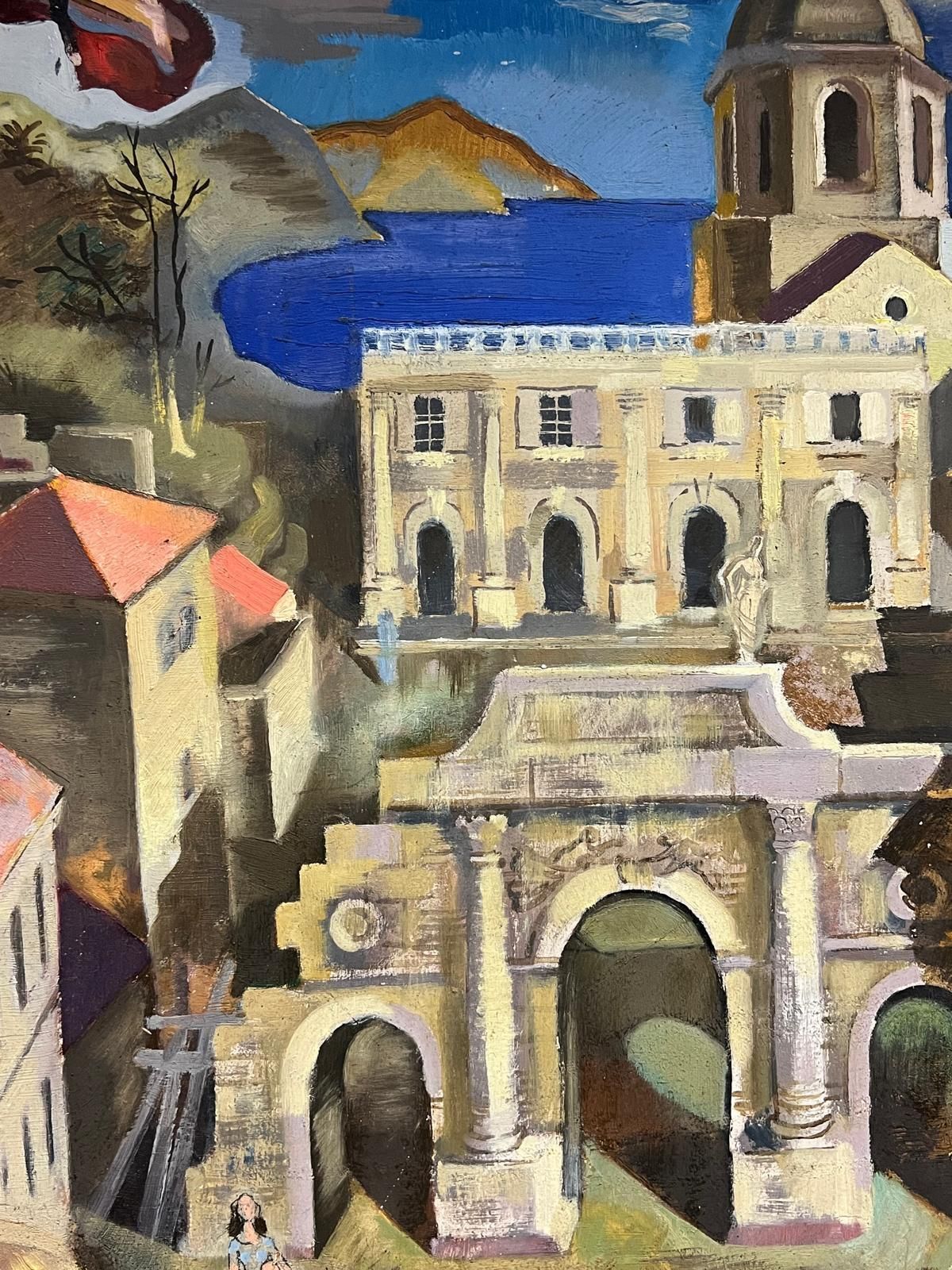 French Schoolhuge 1950's French Nude Venus In Classical Architectural Dreamscape Mythical1950's photo buy