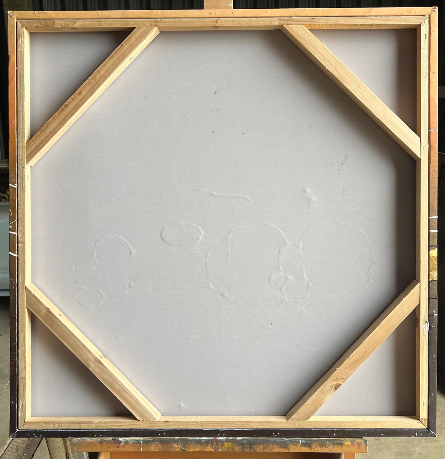 photo for sale French Schoolhuge Contemporary Abstract Landscape With Gold Brown Earth Tones Oil Painting