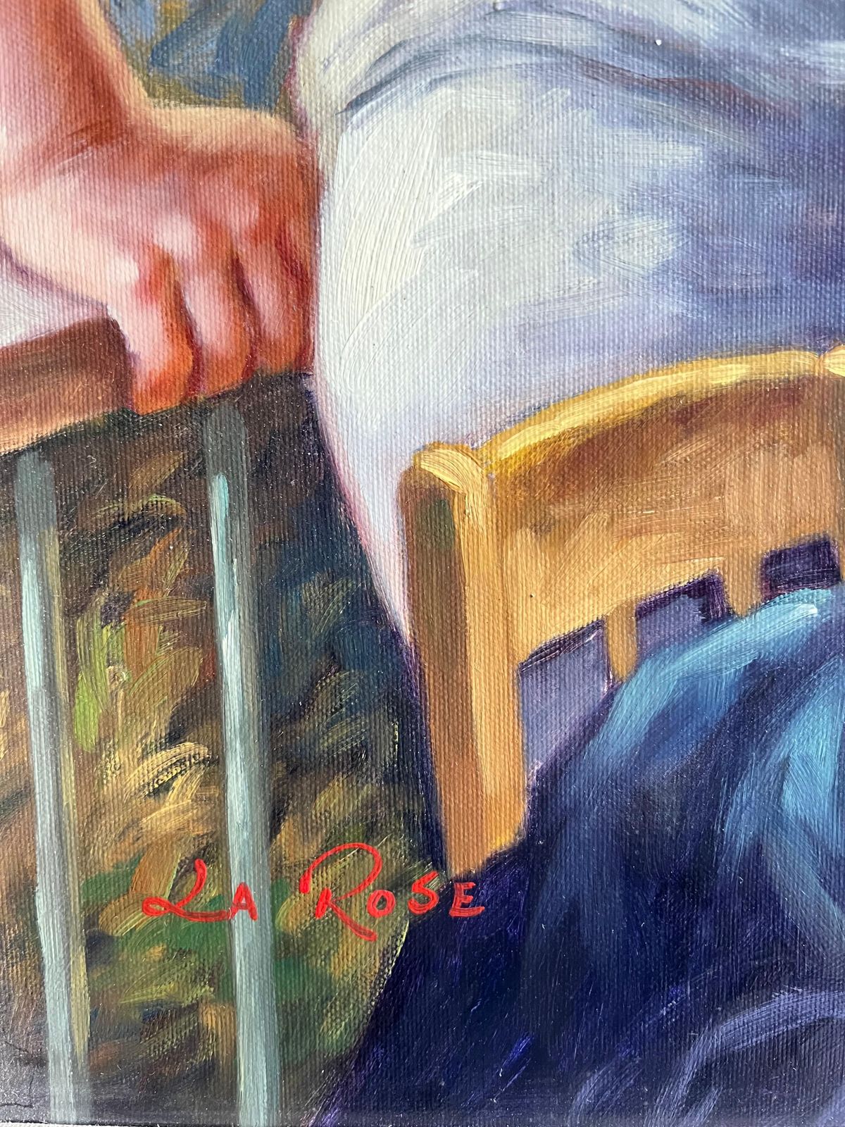 photo furniture Very Large French Impressionist Signed Oil Painting Luncheon Of The Boat Party