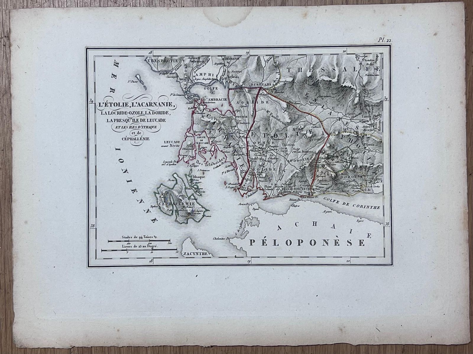 French Schoolcollection Of Six Antique Engravings Of Ancient Greek Regions And Territories19th Century photo 173.0
