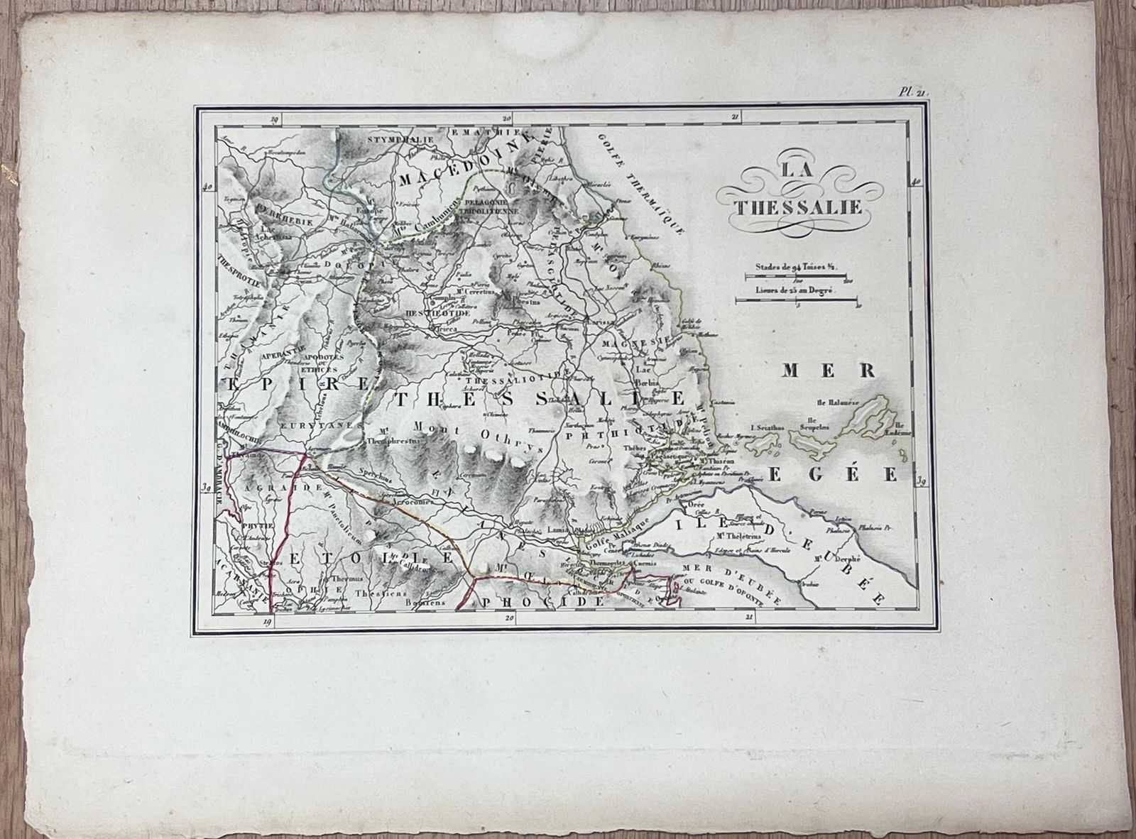 French Schoolcollection Of Six Antique Engravings Of Ancient Greek Regions And Territories19th Century photo buy