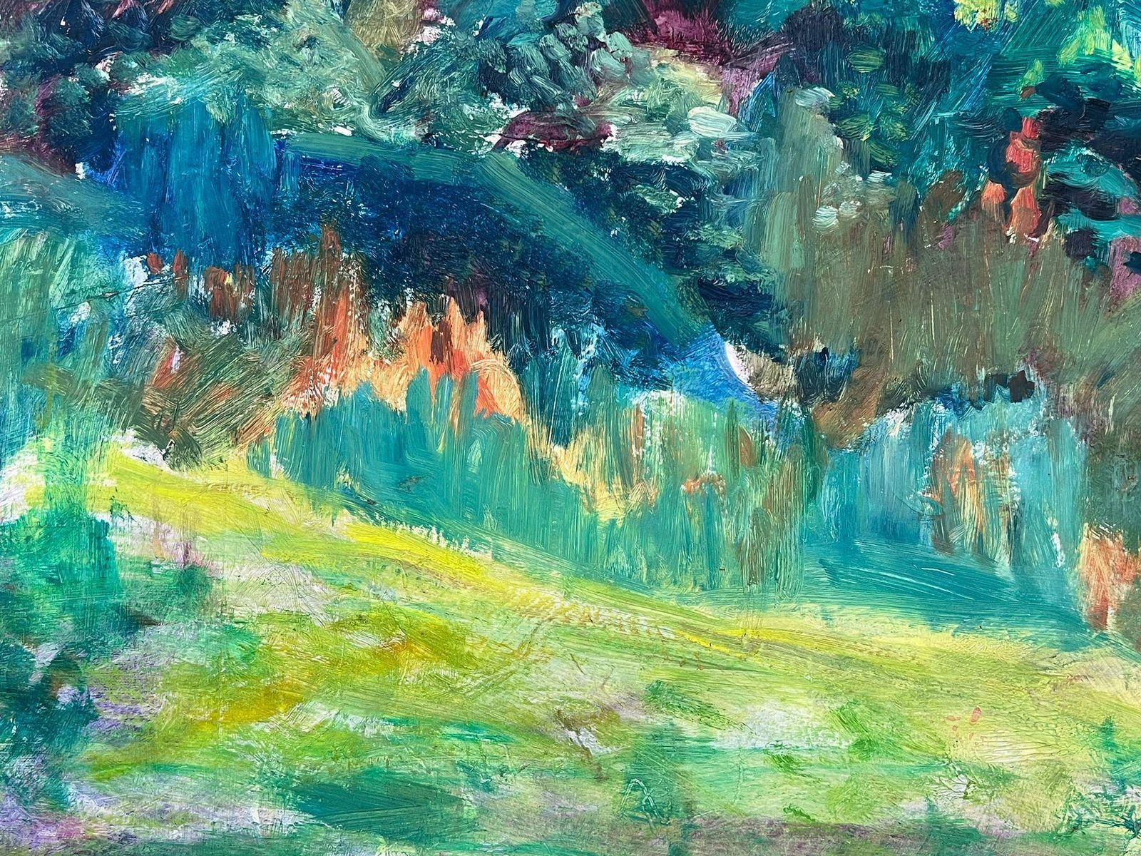 Helen Greenfieldvibrant Impressionist Landscape Of Lush Greenery And Meadow photo vinterior