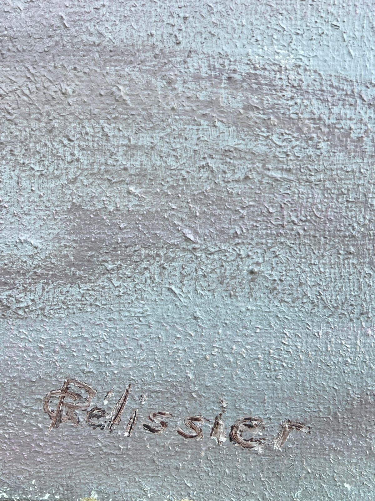 Gilbert Pelissierfrench 20th Century Abstract Painting Seascape At Grey Whispers Of Soft Hue photo vintage