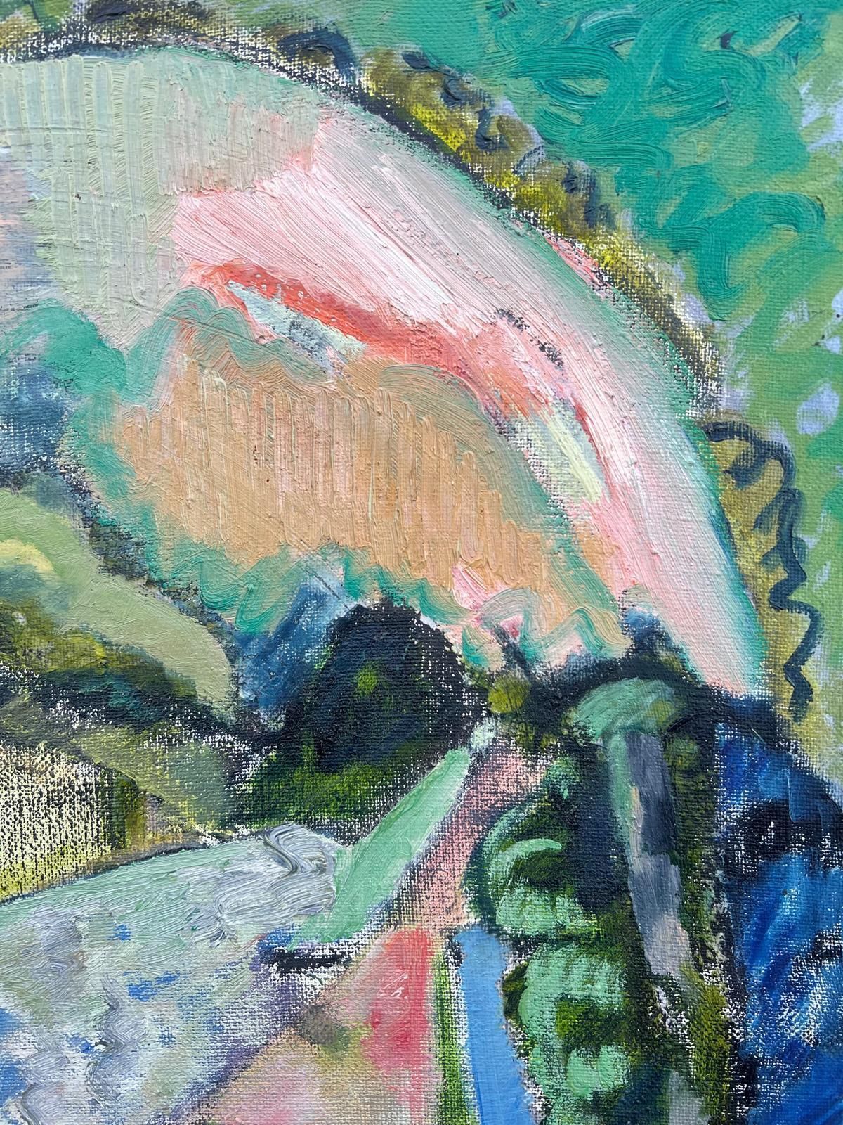Gilbert Pelissierhuge French 20th Century Abstract Landscape With Soft Pastel Hues & Textures1983 photo vinterior