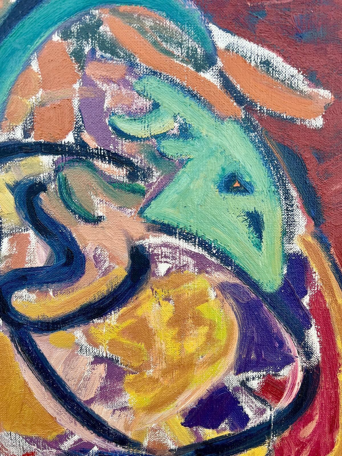 Gilbert Pelissierlarge French 20th Century Painting Vibrant Bold Colours Dynamic Shapes Abstract20th Century photo furniture