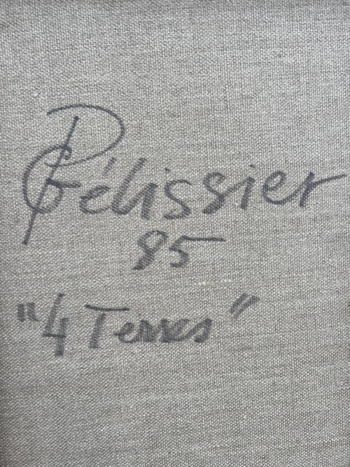 Gilbert Pelissierfrench 20th Century Painting Layered Earth Like Spheres In Abstract Composition1985 photo vinterior