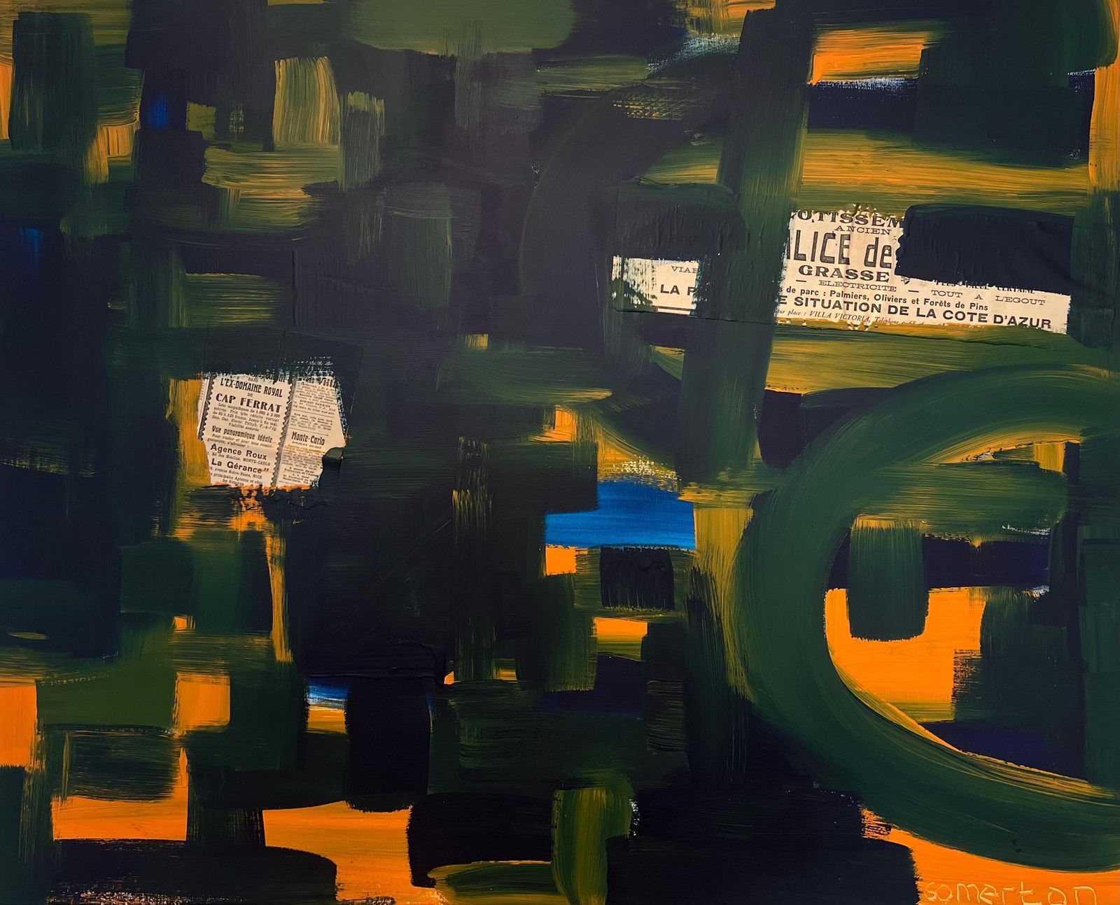 Robert Somertonvery Large British Expressionist Abstract Original Painting On Canvasc. 2024