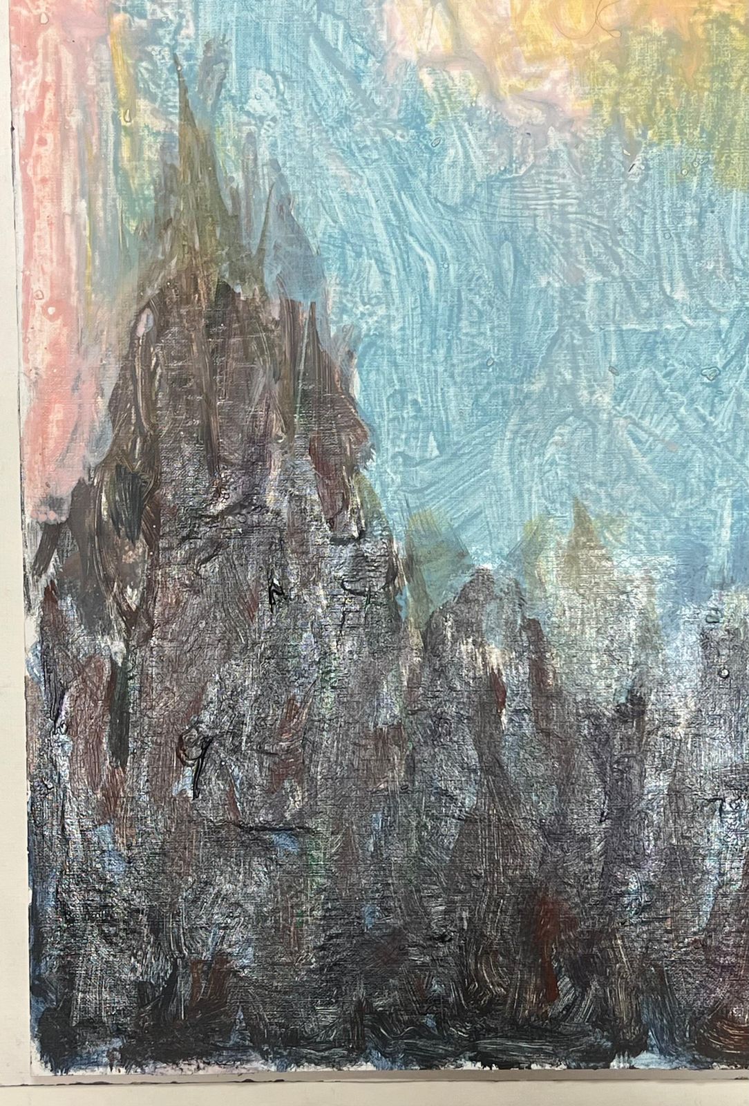 Armand Rottenbergdreamscape Dawn Abstract Landscape With Textured Mountains And Radiant Sky photo buy