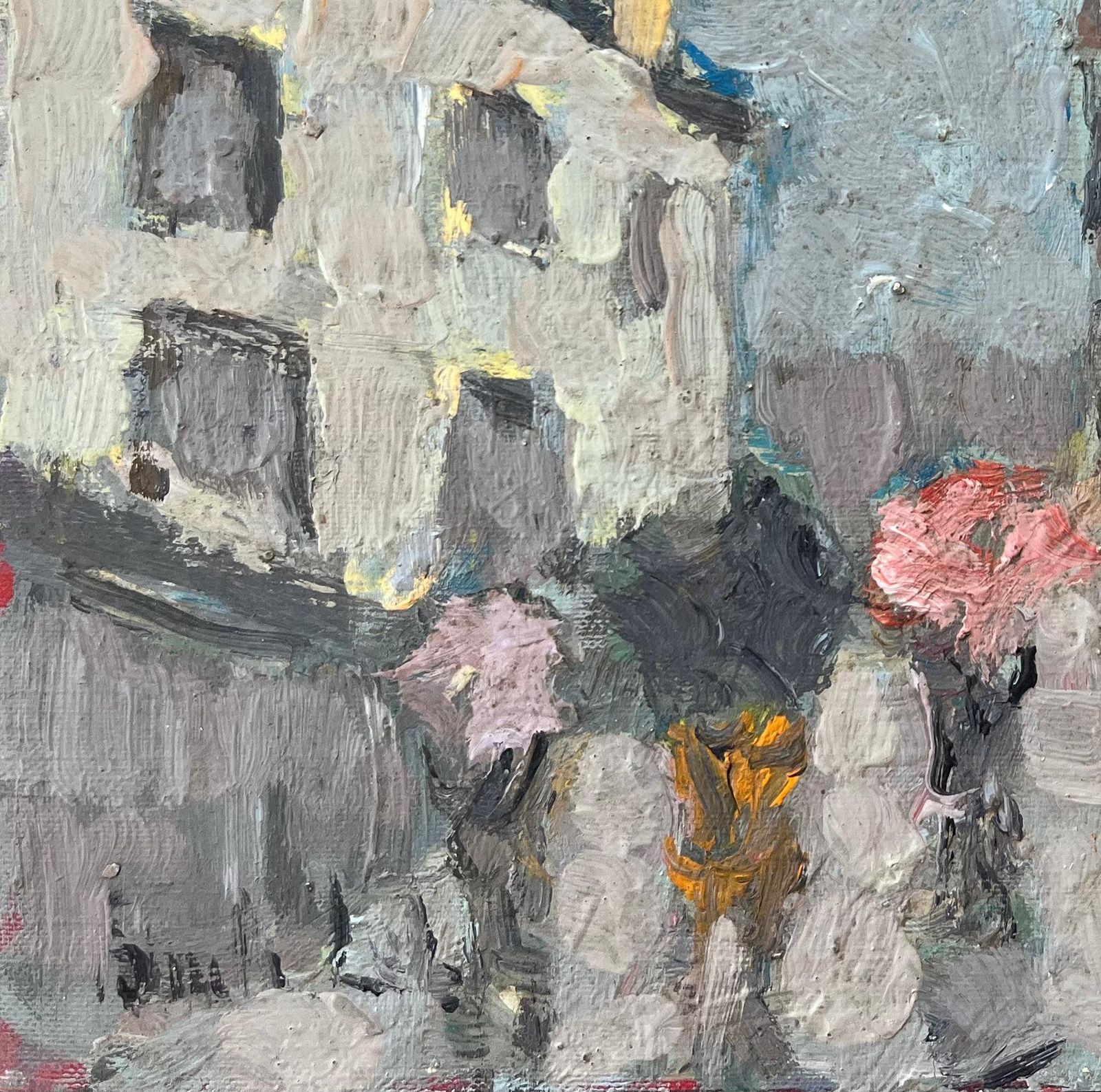 Fanch Lelfrench Impressionist Oil Painting Of Breton Village In The Rain2000 photo Art
