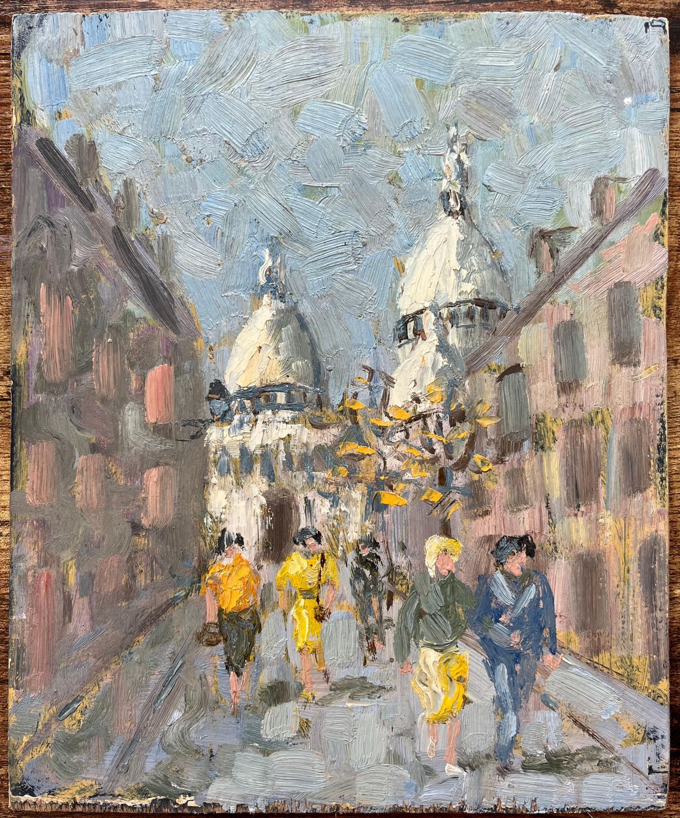 Fanch Lelfrench Impressionist Oil Painting Of Montmartre With Sacré Cœur Basilica photo furniture