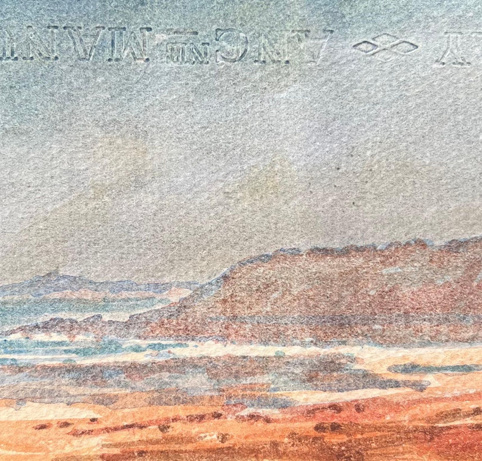 Maurice Mazeiliefrench Impressionist Watercolor Of Landscape With Beach And Distant Hills photo Art