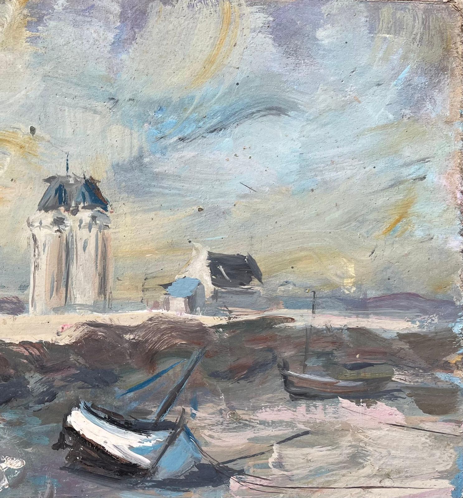 Fanch Lelfrench Impressionist Oil Painting Of A Lighthouse Perched On A Rocky Outcrop photo Art