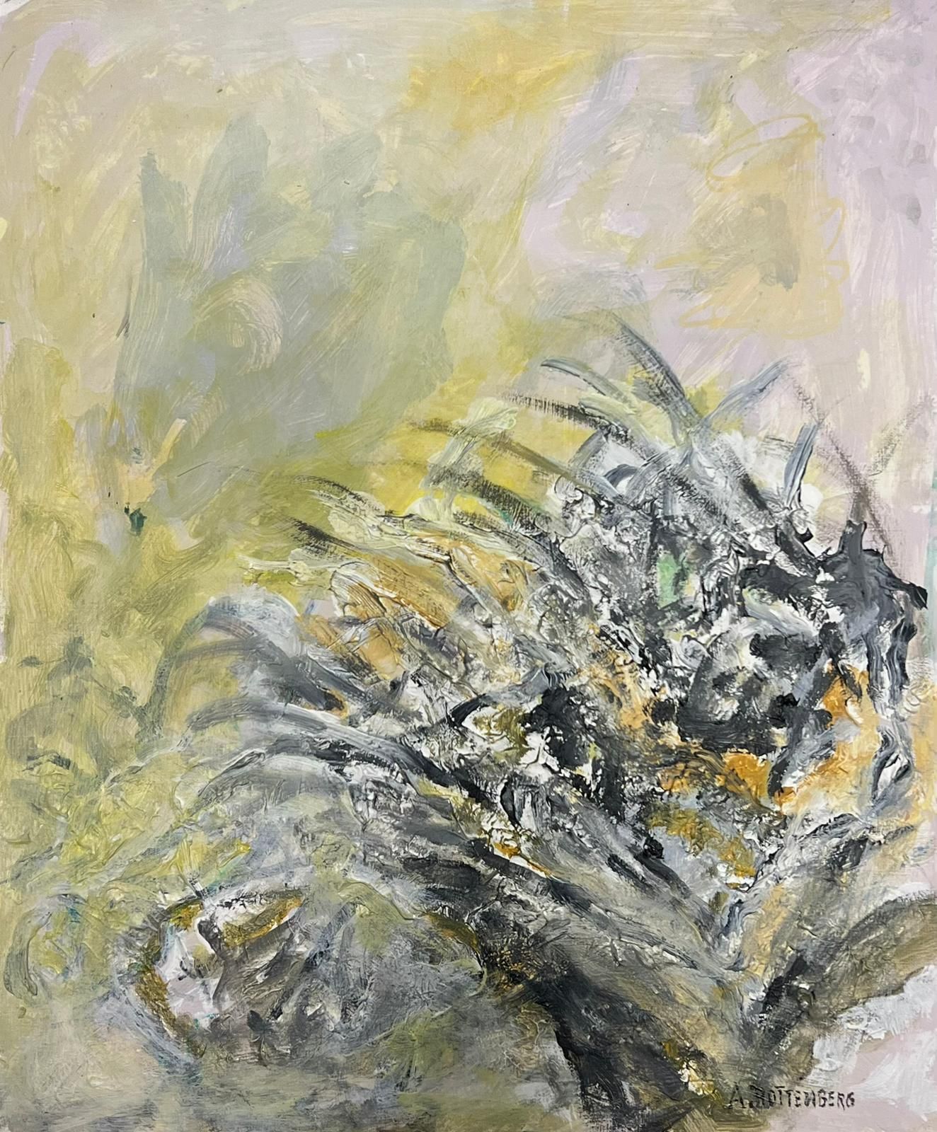 Armand Rottenbergfrench Expressionist Abstract Painting Fiery Autumn Expressionist