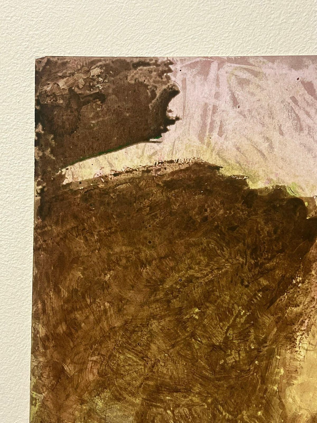 Arlette Martin1970's French Abstract Brown Earth Tones In Motion Painting20th Century photo Art