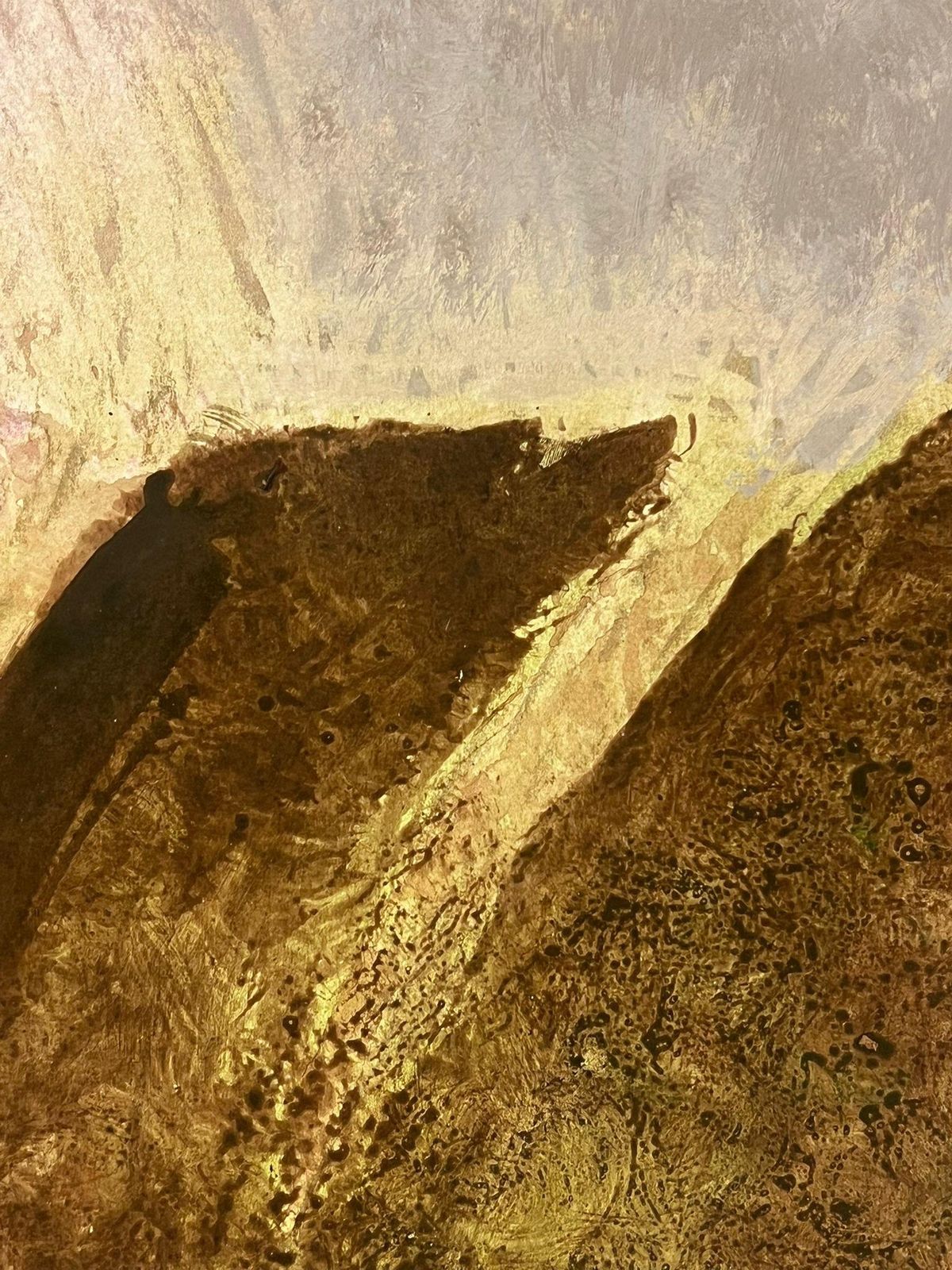 Arlette Martin1970's French Abstract Brown Earth Tones In Motion Painting20th Century photo 168.0