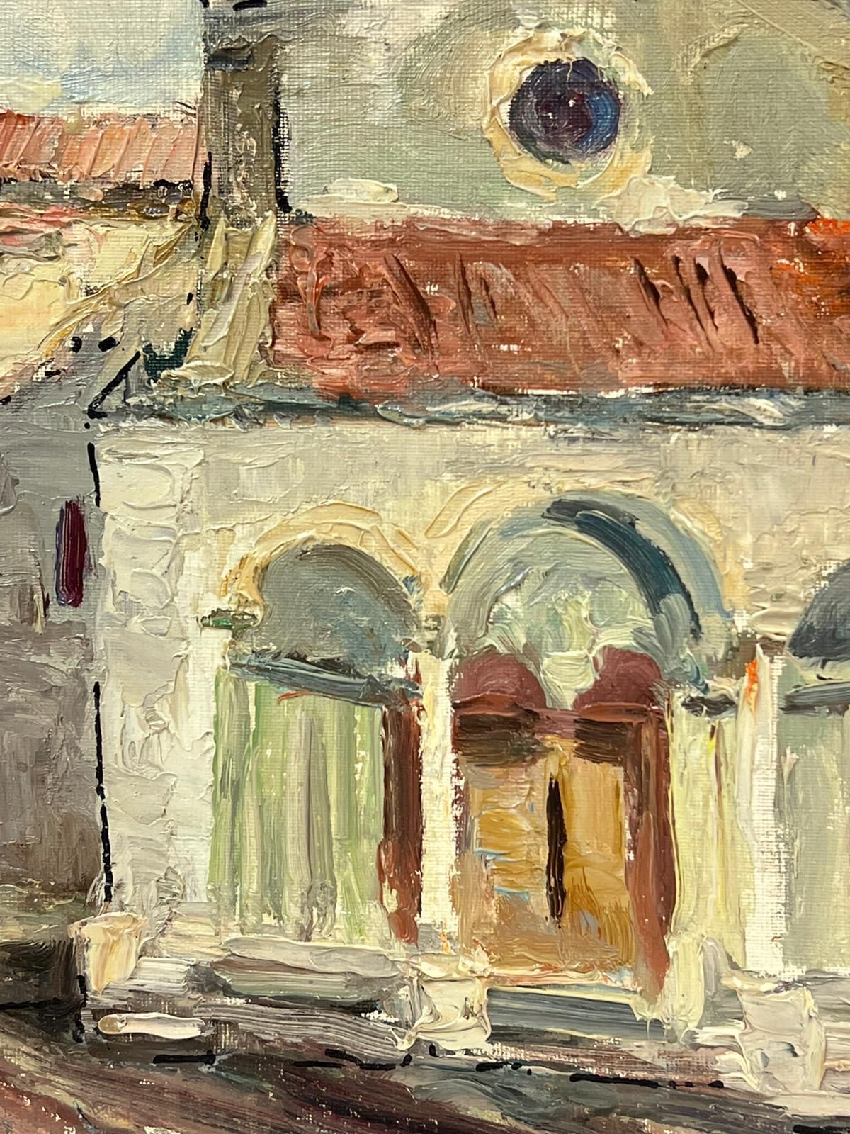 Regine Davidrustic Mediterranean Church With Red Tiled Roof And Arched Facade Landscape1950's photo Art