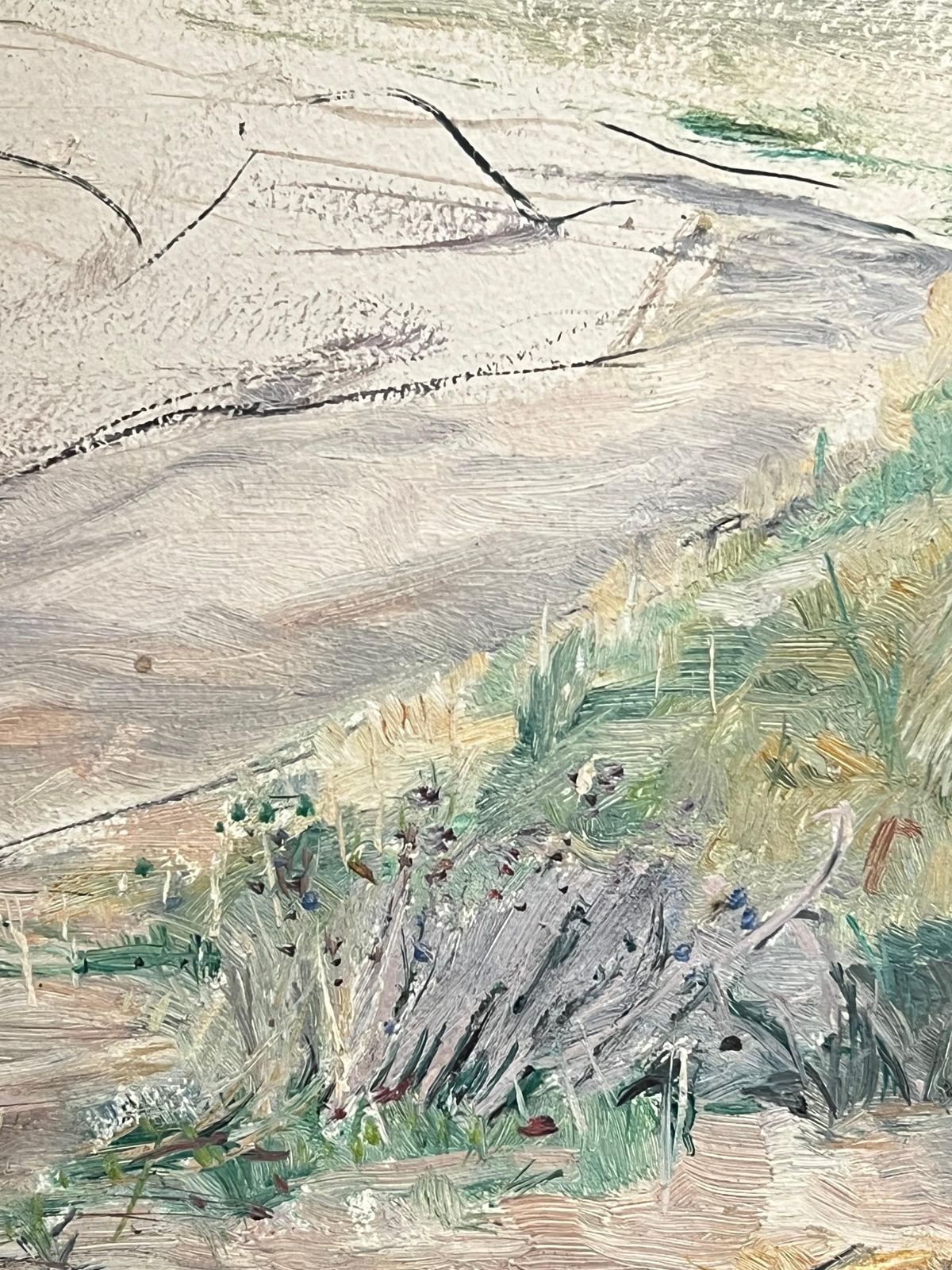 Simone Forge1930's French Impressionist Minimalist Coastal Landscape With Gentle Brushstroke19th Century photo for sale