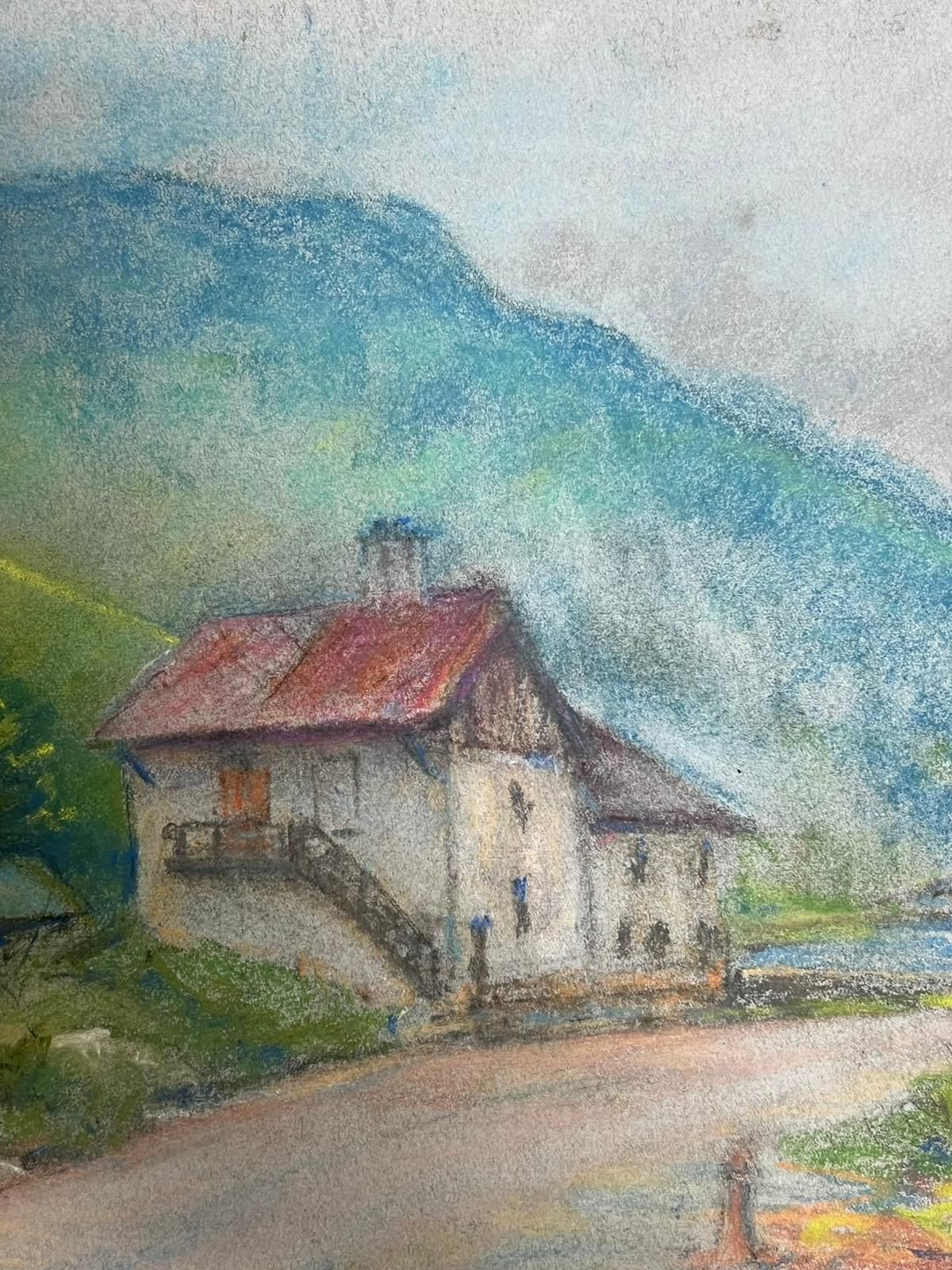 Regine Davidcharming Village Road Leading To A Rustic House With Red Roof And Stone Walls1947 photo 214.0