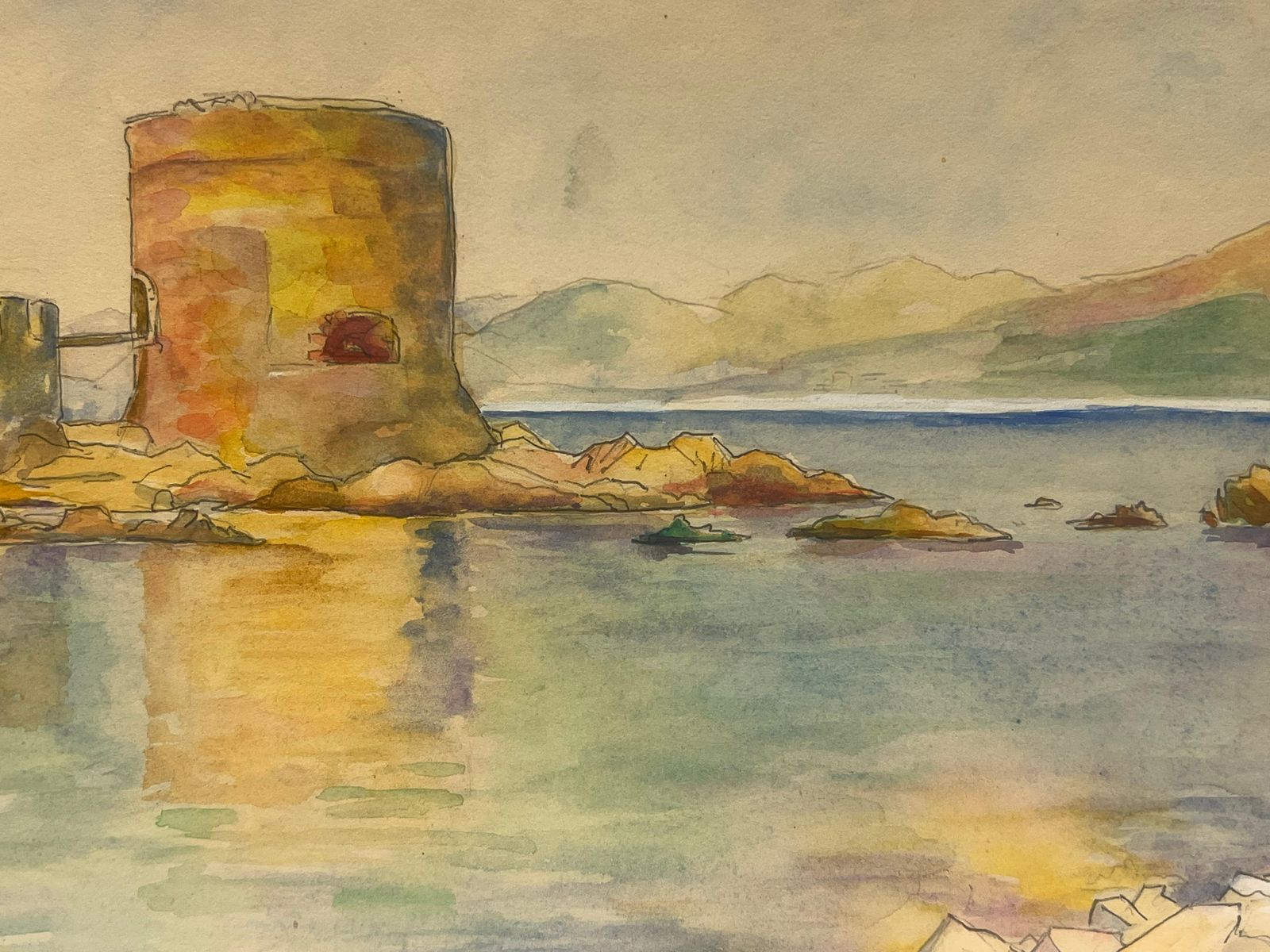 Regine Davidcoastal Fortress With Reflections On Calm Waters St Tropez Landscape1987 photo furniture