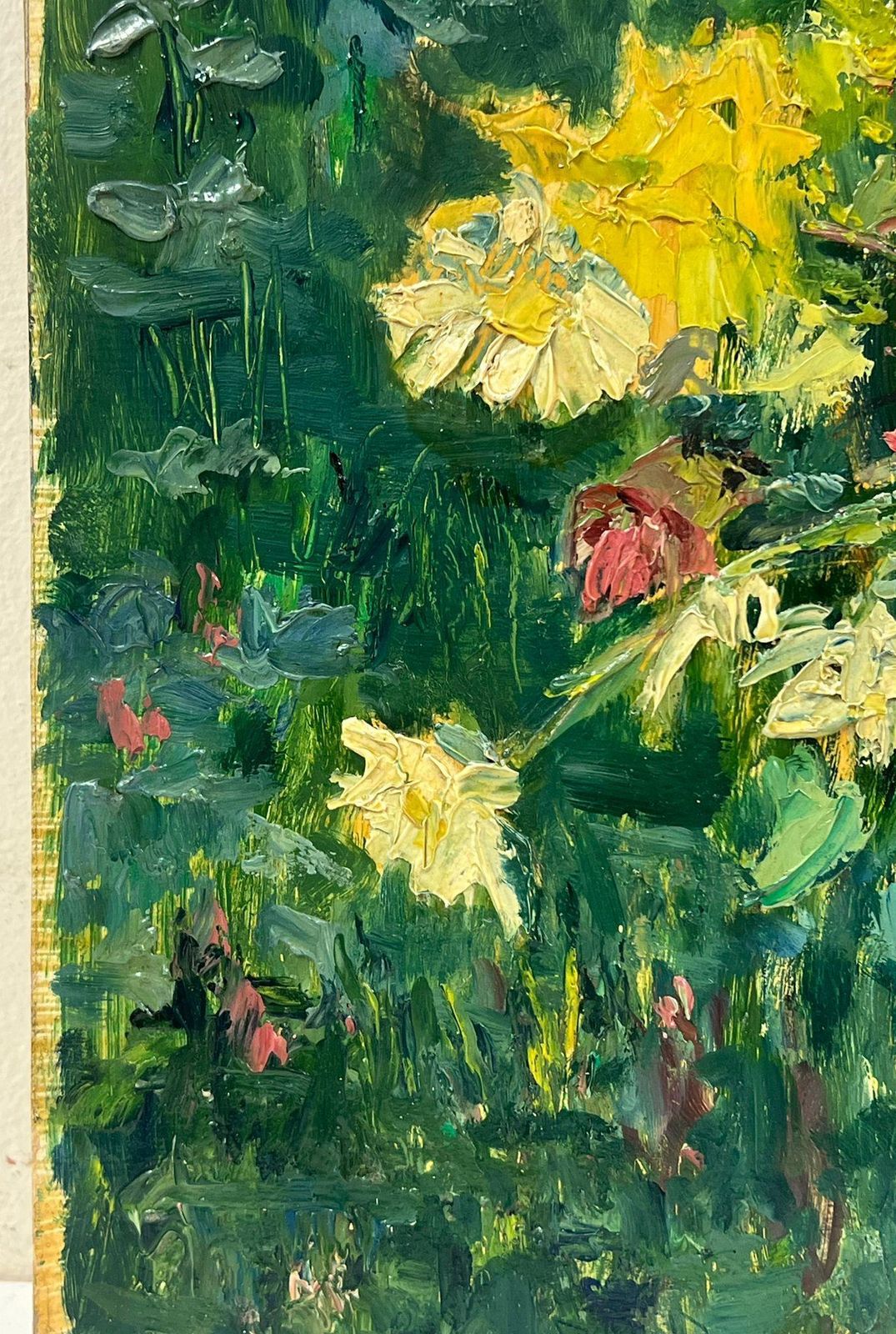 Regine Davidmid 20th Century French Post Impressionist Oil Wild Flowers Picked In Garden1950's photo vinterior