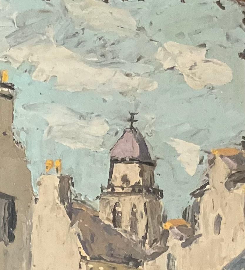 Fanch Lelfrench Impressionist Oil Painting Of Serene Street Scene In St. Suliac1997 photo 495.0
