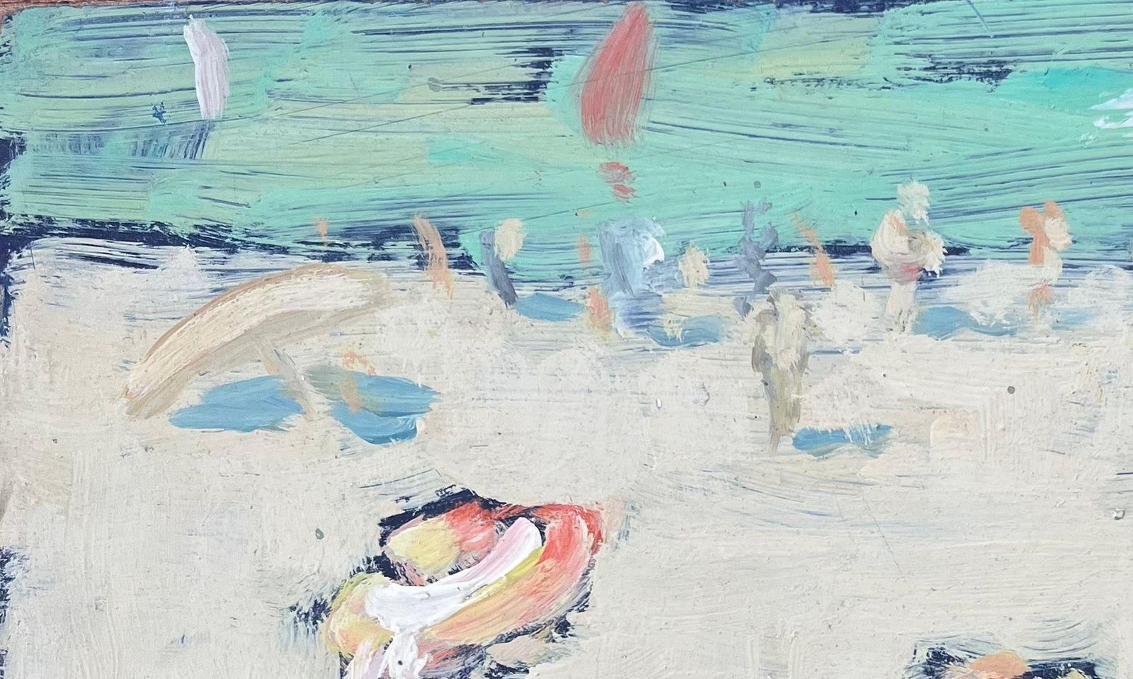 Fanch Lelfrench Impressionist Oil Painting Of Two Women At The Beach20th Century photo buy