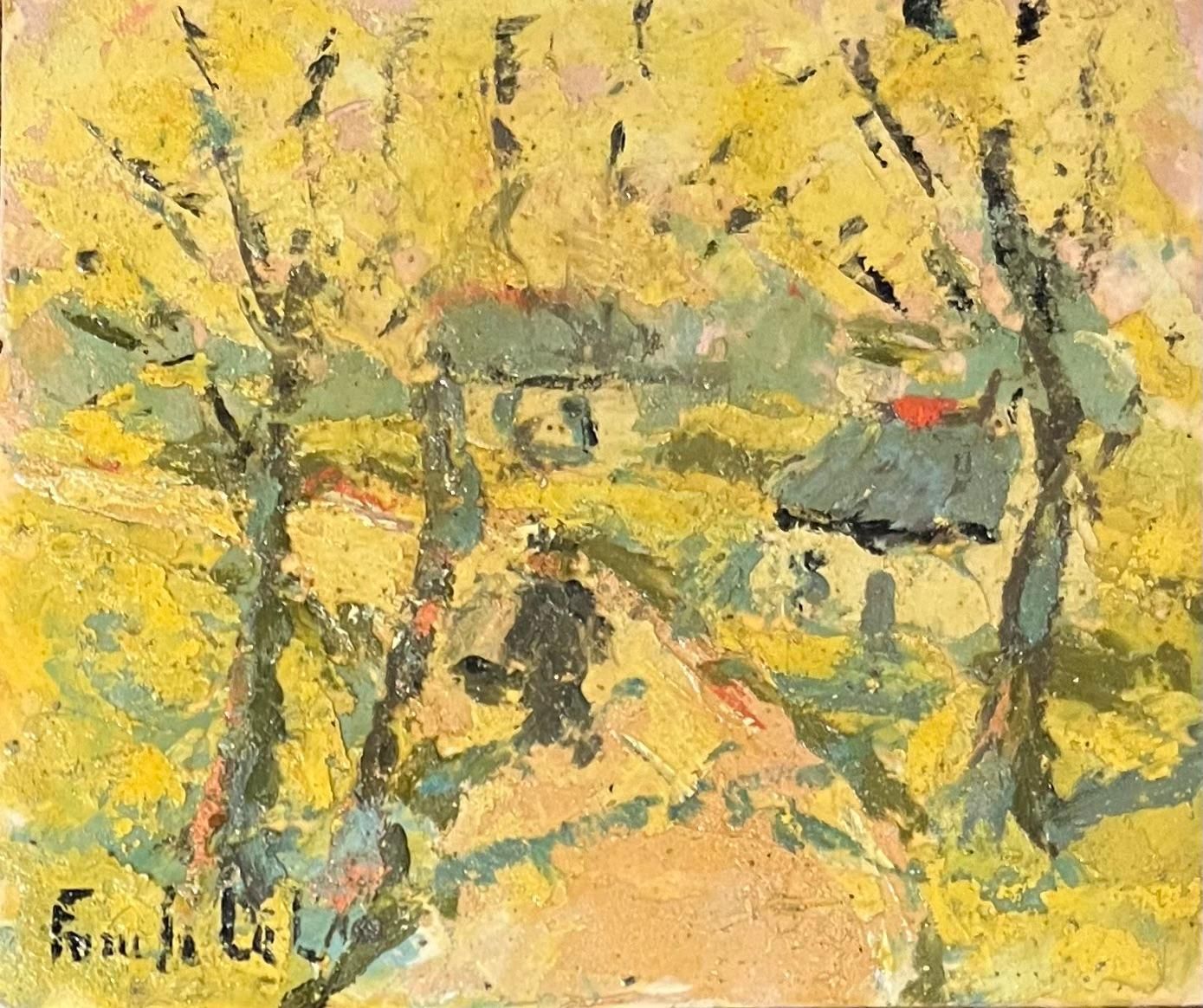 Fanch Lelfrench Impressionist Oil Painting Of A Sunlit Village Scene2004