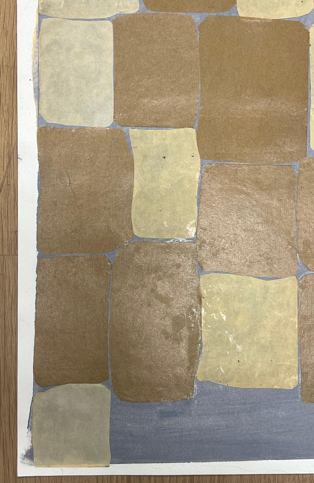 Helen Greenfieldminimalist Composition Of Softened Geometric Shapes In Muted Tones Of Beige photo 550.0