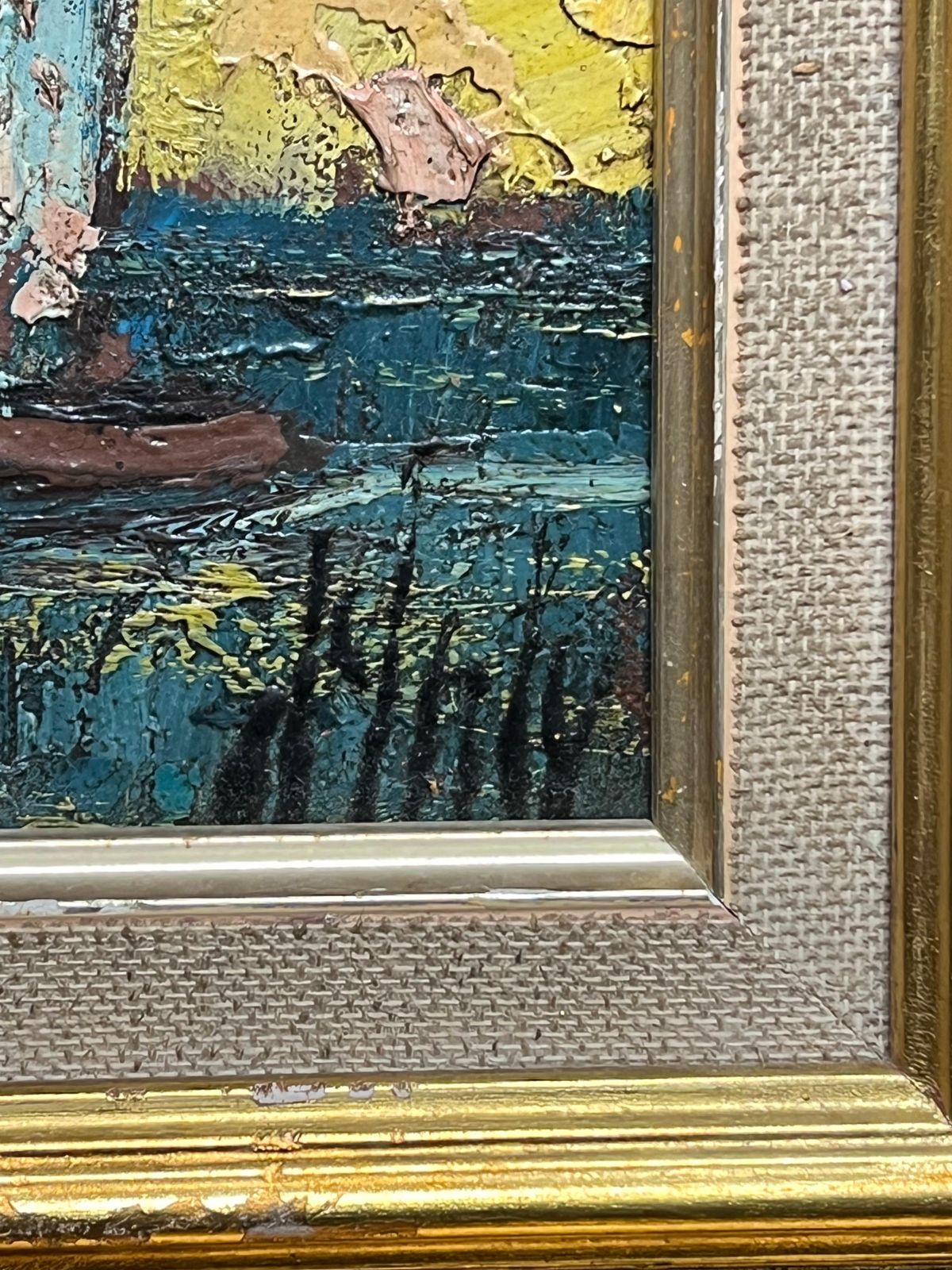 photo furniture Henry D'antyvibrant Mid 20th Century Modernist Med Seascape Sailboats & Coastal Buildings20th Century