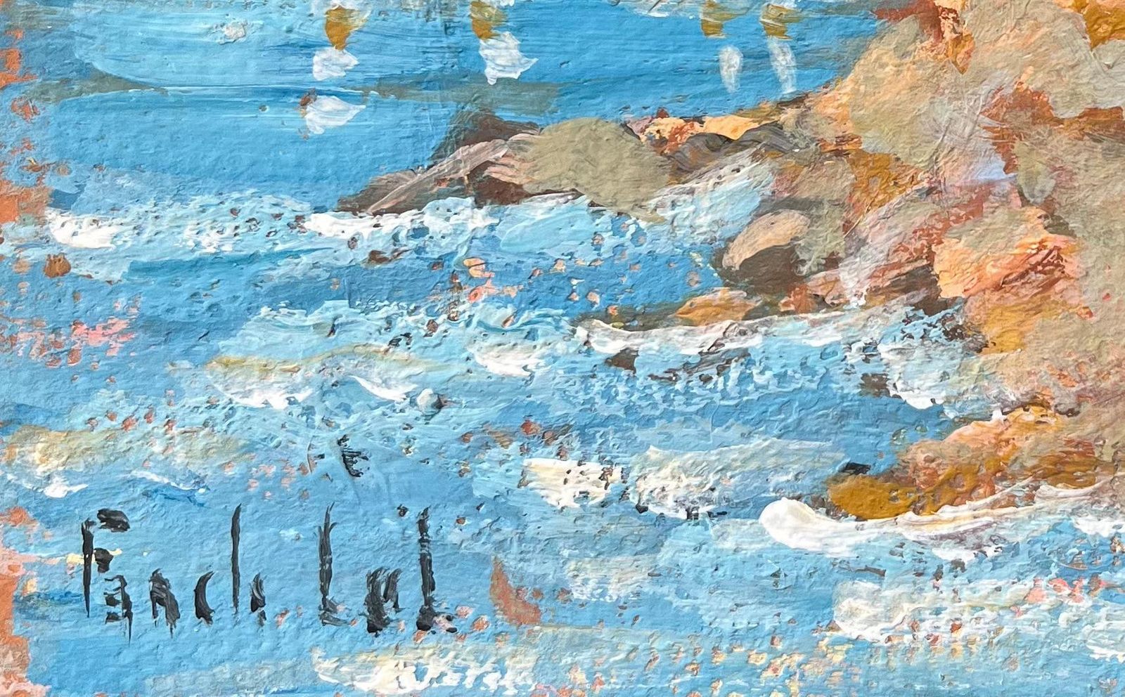 Fanch Lelfrench Impressionist Oil Painting Of A Lighthouse At Finistère Nord2006 photo 474.0