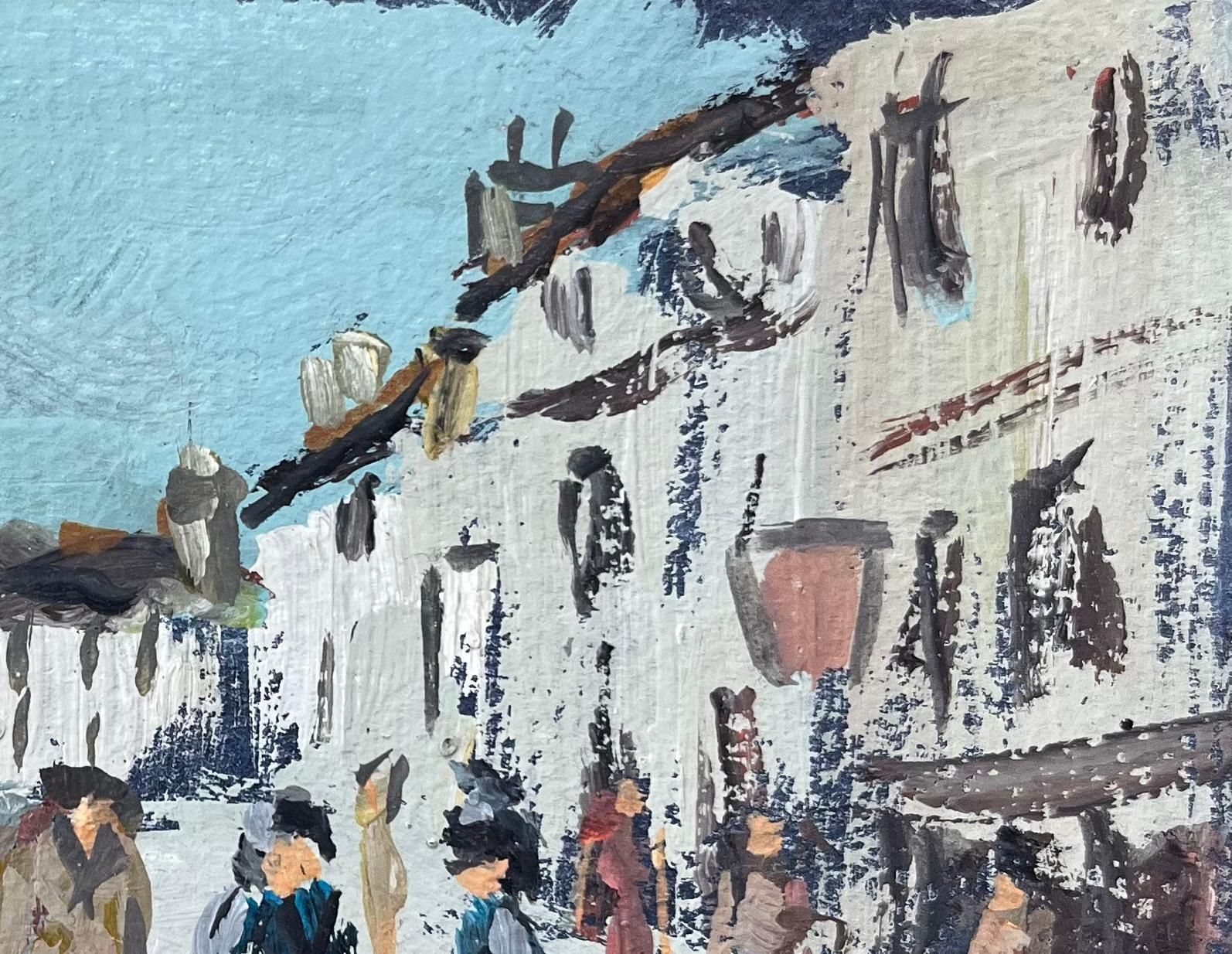 Fanch Lelfrench Impressionist Oil Painting Of A Bustling Village Of Dol De Bretagne2004 photo 474.0
