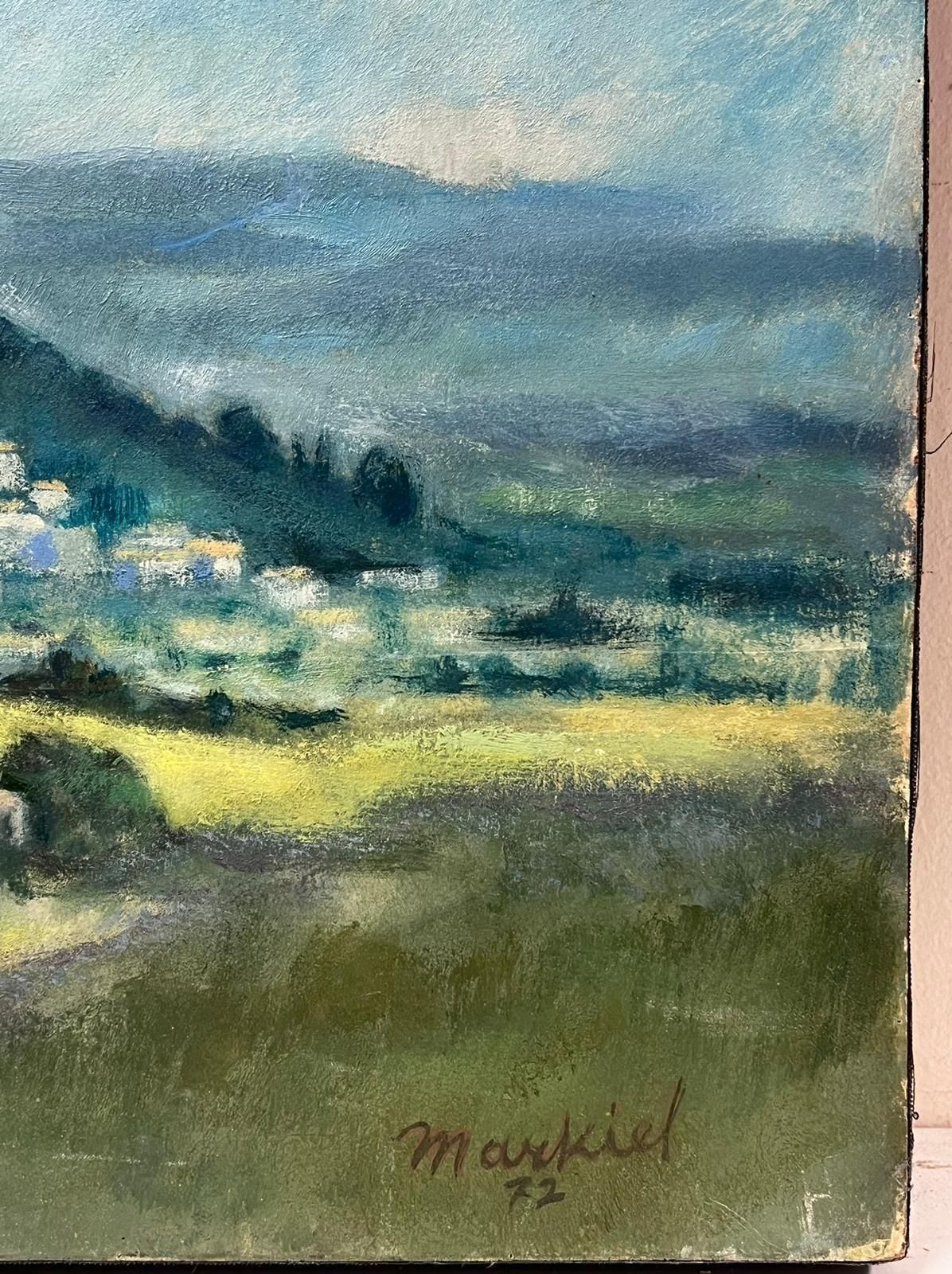 Jacob Markiel20th Century French Modernist Oil Manosque Provence Windswept Landscape Fields photo Art