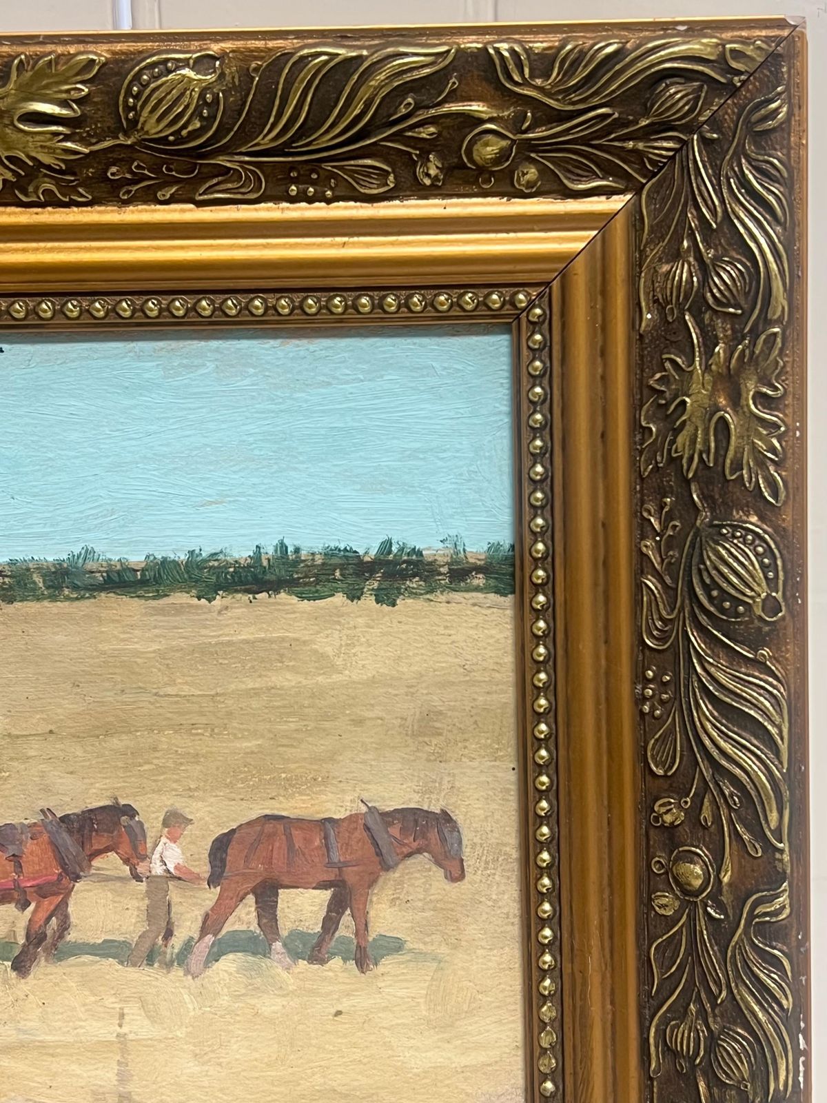 Wilfred Wilsonthe Haycart Mid 20th Century English Impressionist Signed Oil Painting photo vinterior