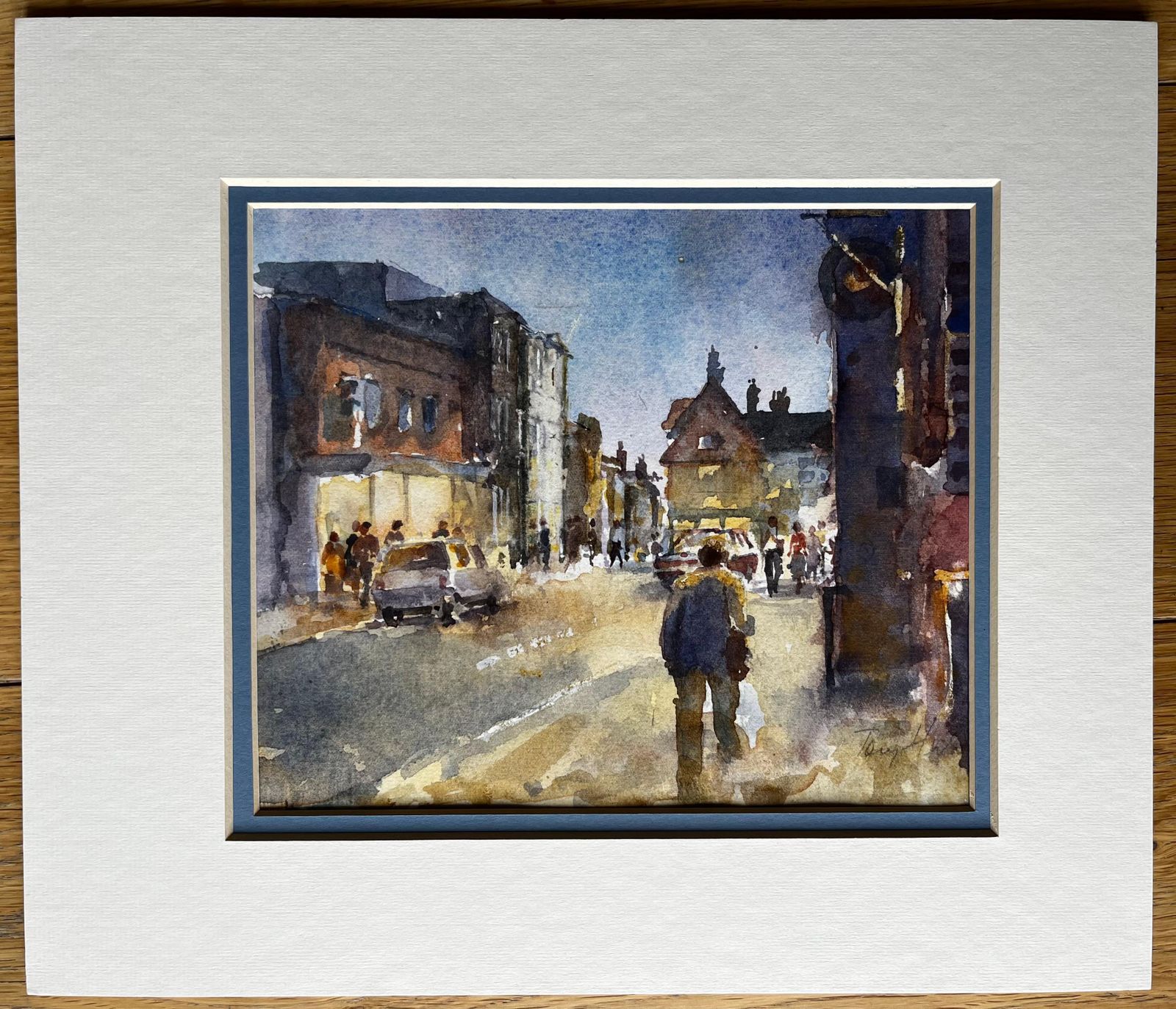 Anthony Herbertevening Scene On Southwold High Street Original British Townscape Watercolour photo furniture