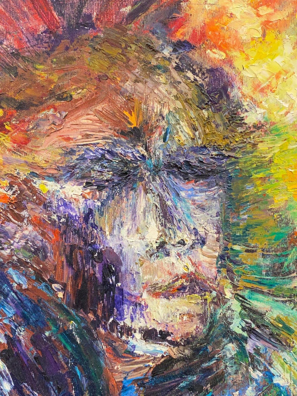 Unknown20th Century Original French Expressionist Portrait Oil Painting20th Century photo furniture