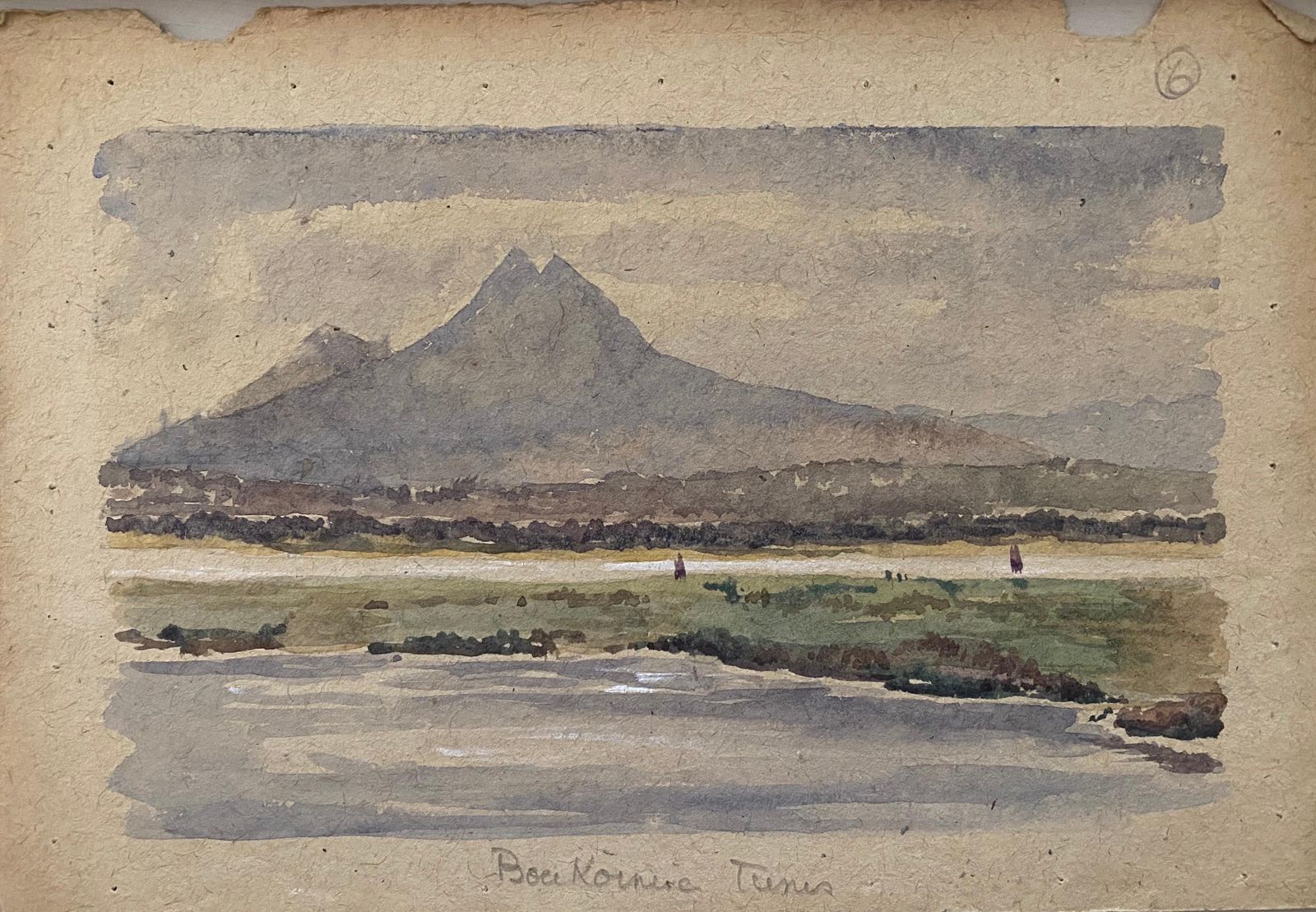 Unknown1900's English Impressionist Watercolor Painting Cliffs In The Distancecirca 1900s photo furniture