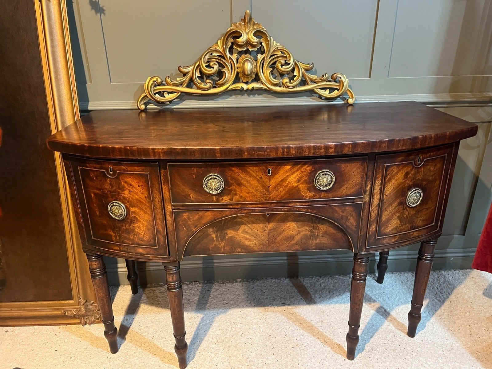 Antique Carved Wood With Gesso & Gilt Beautiful Decorative Unique Item 1800’s