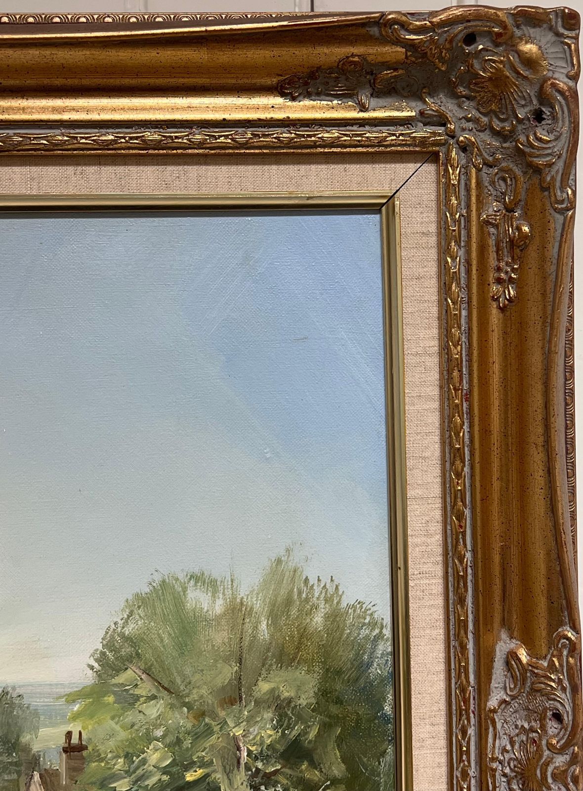 photo for sale Donald Jennings Arlington Row Bibury The Cotswolds England Original Signed Oil Painting 1996