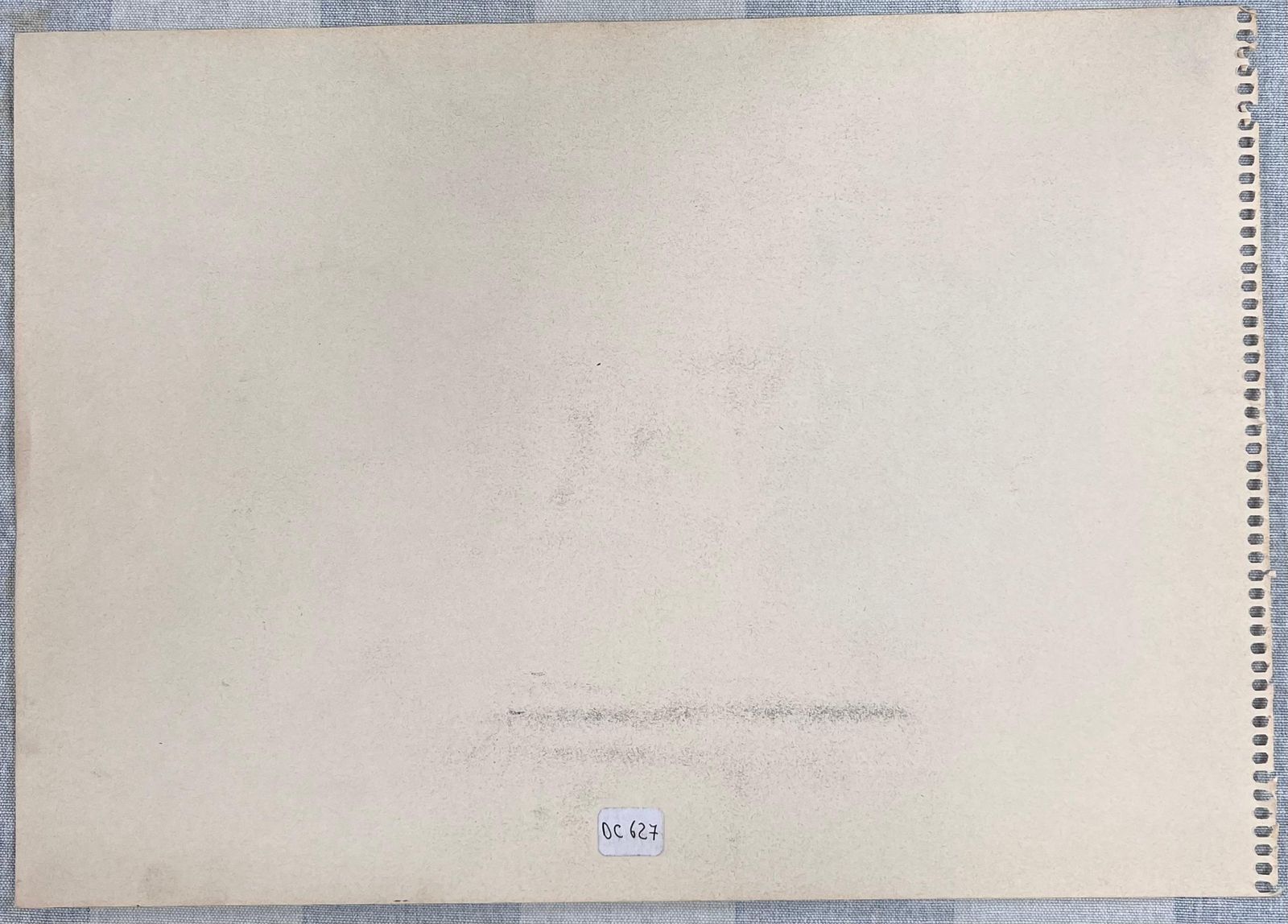 Robert Ladou Blurred Pencil Sketch Of A Face And Hands Original French Artwork 20th Century photo 395.0