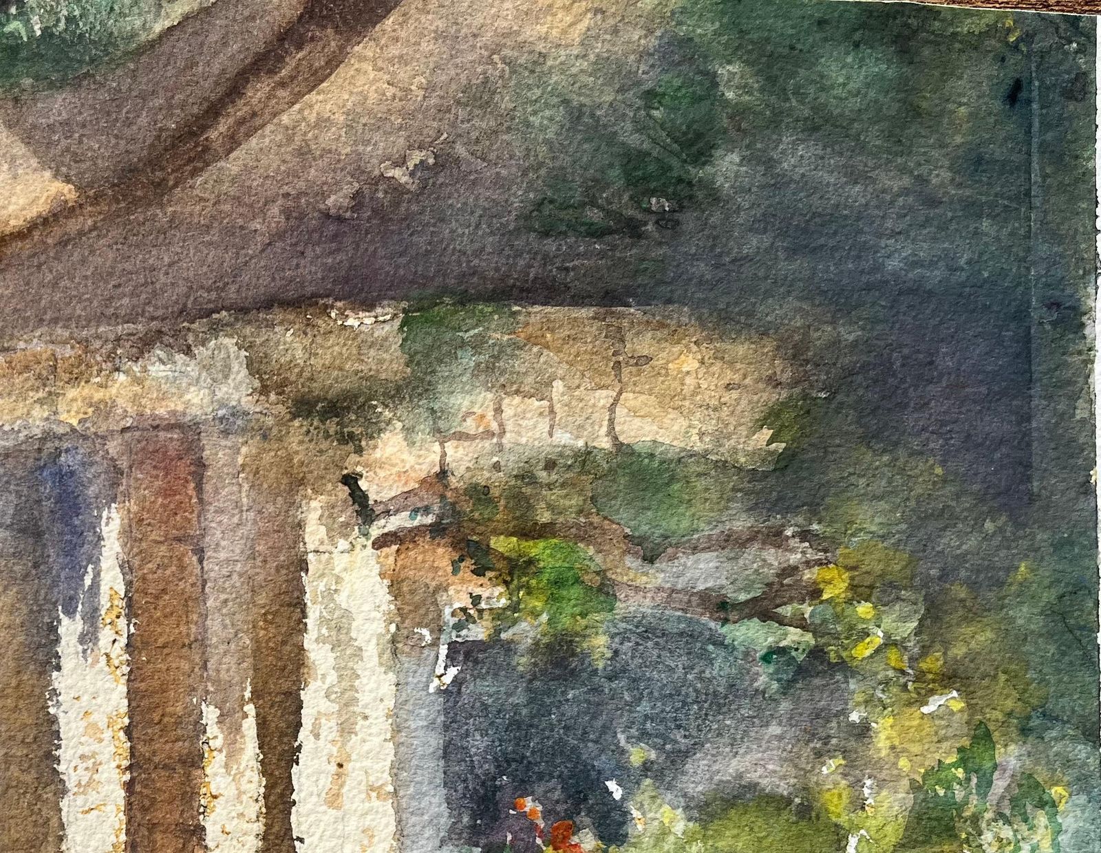 Anthony Avery British Watercolor Ofautumnal Reflections On A Still Lake With A Boat photo vinterior