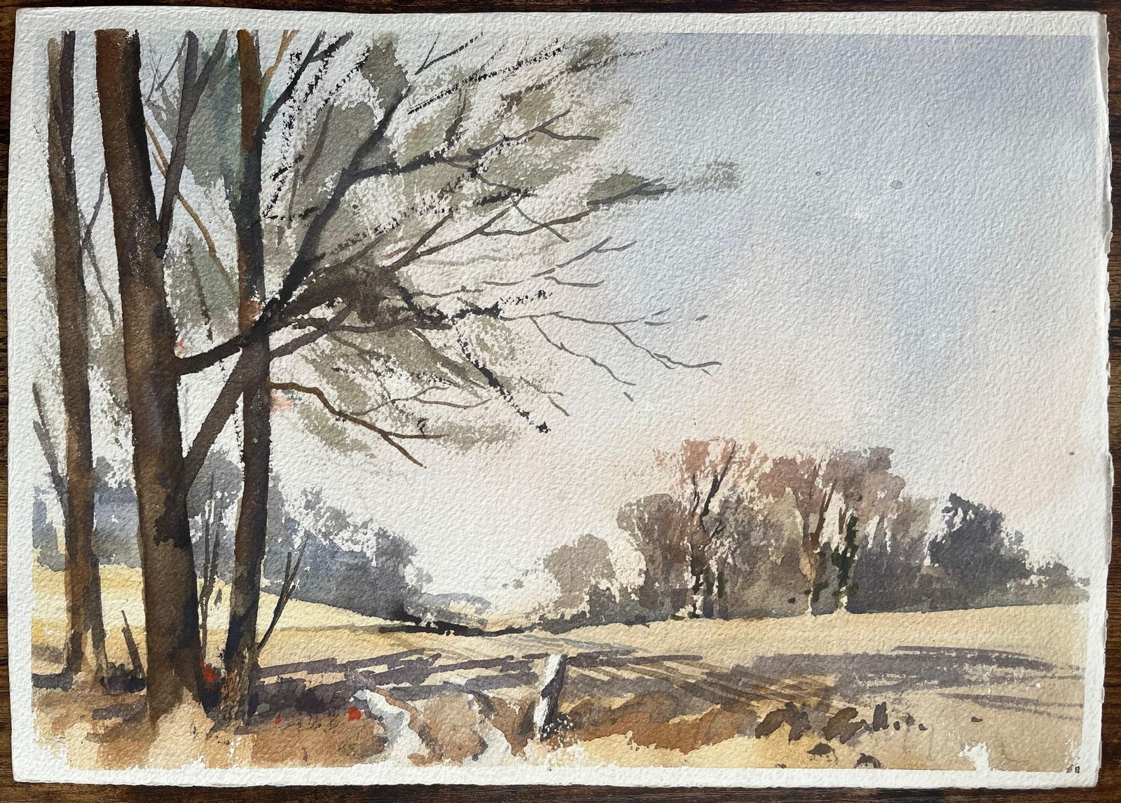 Anthony Avery British Impressionist Watercolor Of Riverside Buildings, A Church And Bridge photo vinterior
