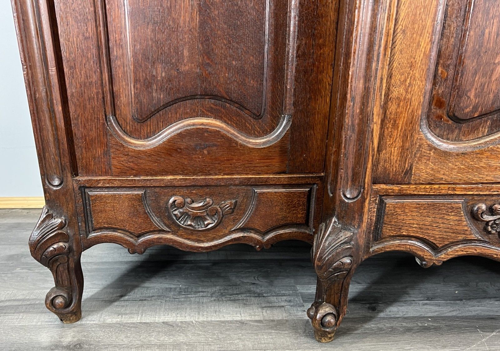 Sideboard Antique French Louis XVI Oak Cabinet Carved Cupboard Lot 4571 photo vinterior